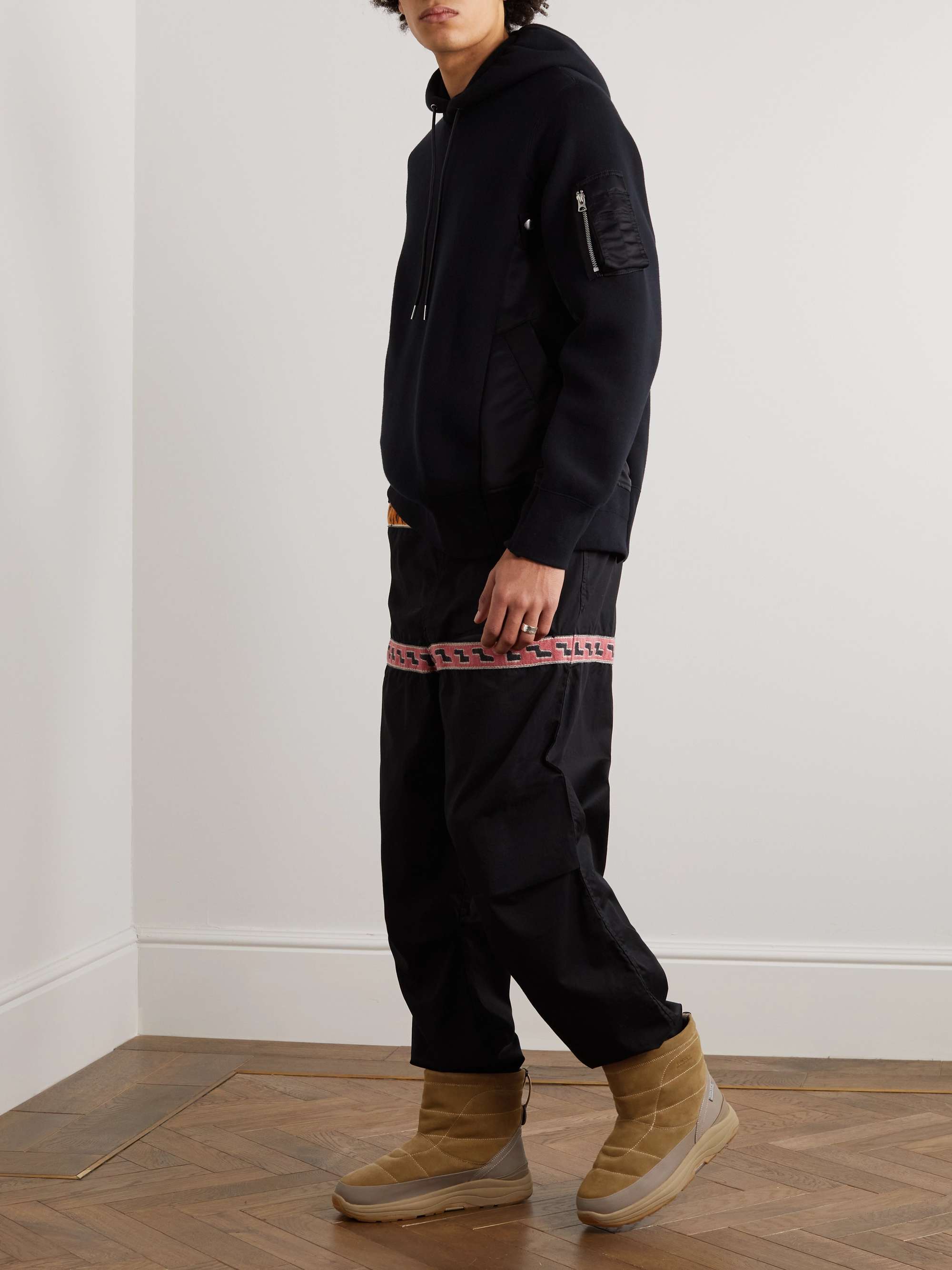 SUICOKE + thisisneverthat® Bower-abTNT Rubber-Trimmed Quilted Suede Boots