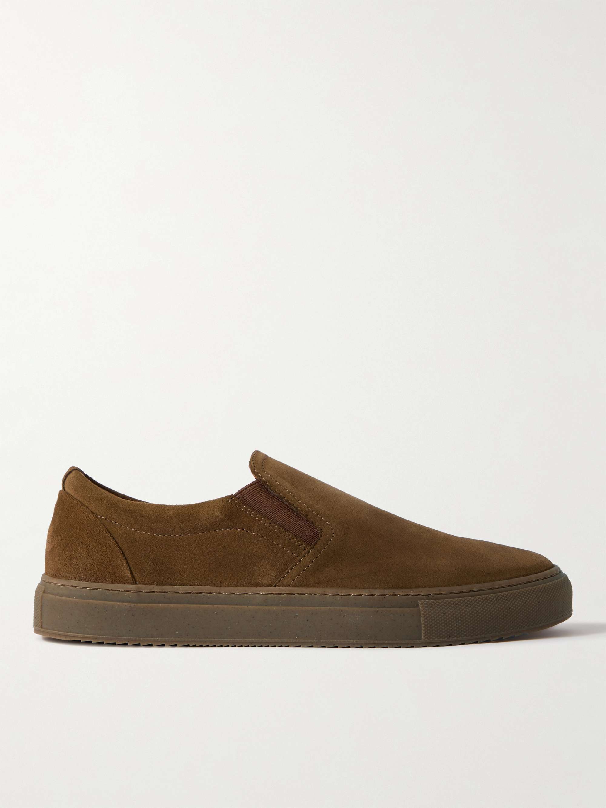 Suede slip best sale on sneakers mens