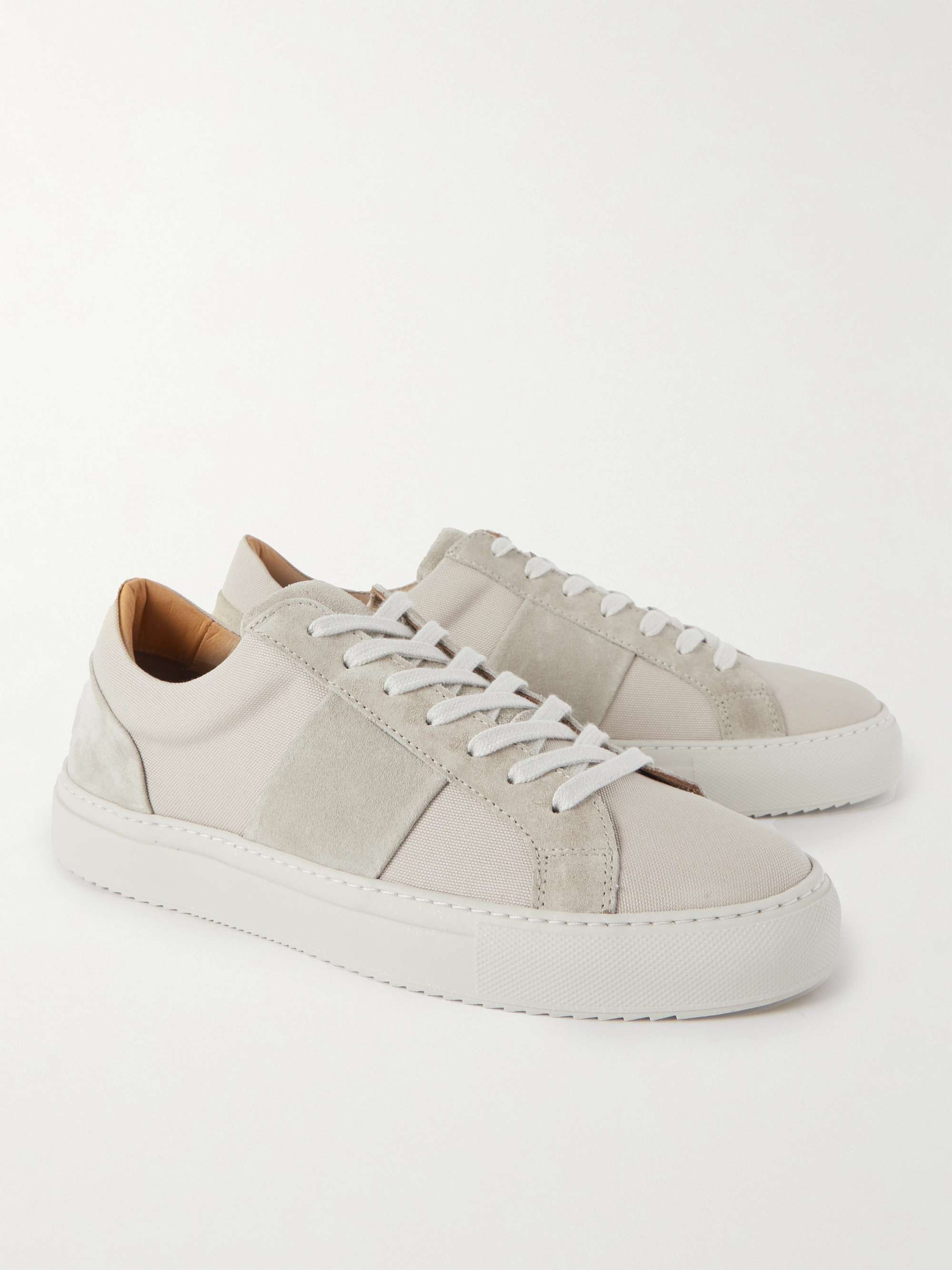 MR P. Suede-Trimmed Canvas Sneakers