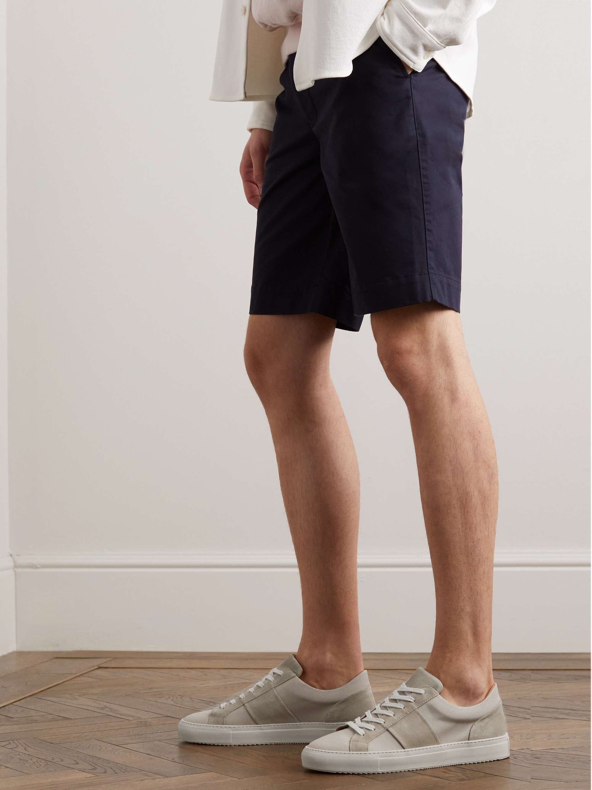 MR P. Suede-Trimmed Canvas Sneakers