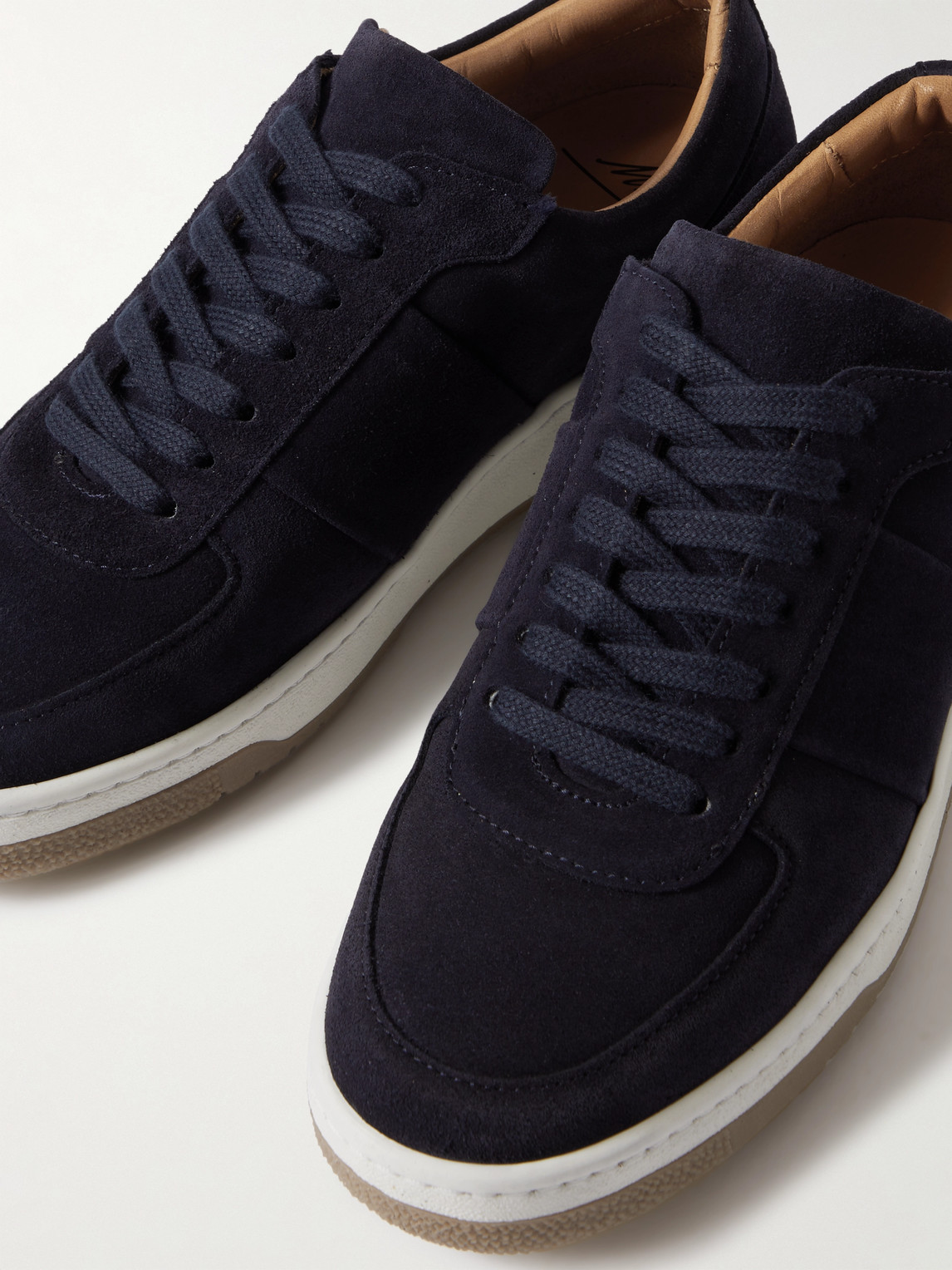 Shop Mr P Atticus Suede Sneakers In Blue