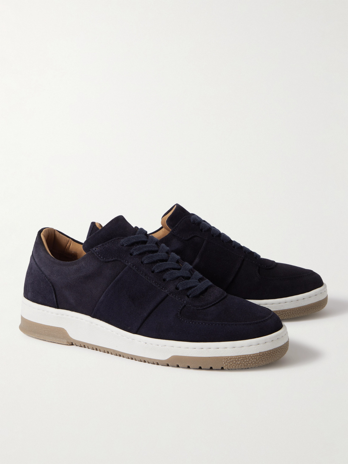 Shop Mr P Atticus Suede Sneakers In Blue