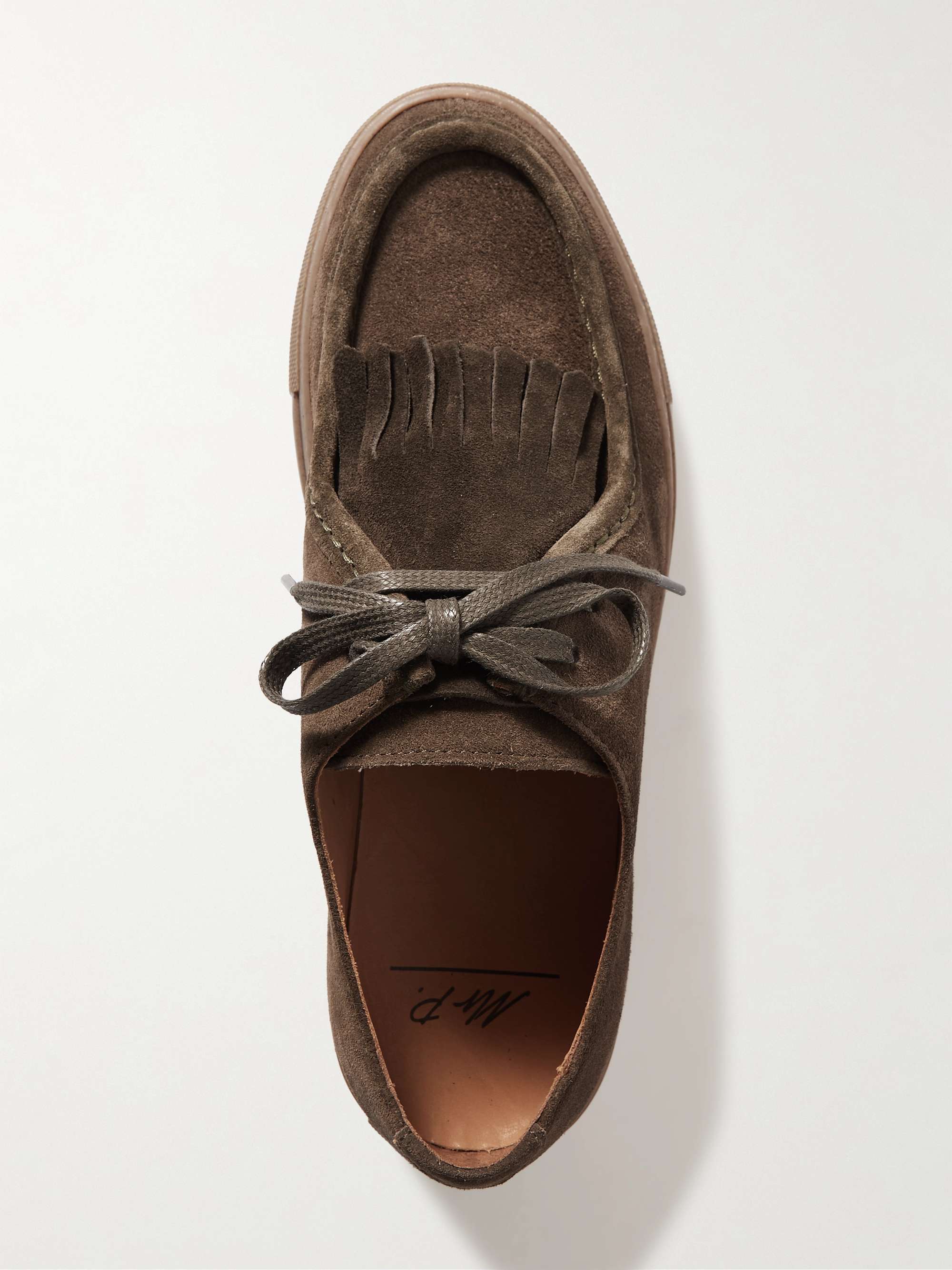 MR P. Detachable Fringed Regenerated Suede by evolo® Derby Shoes
