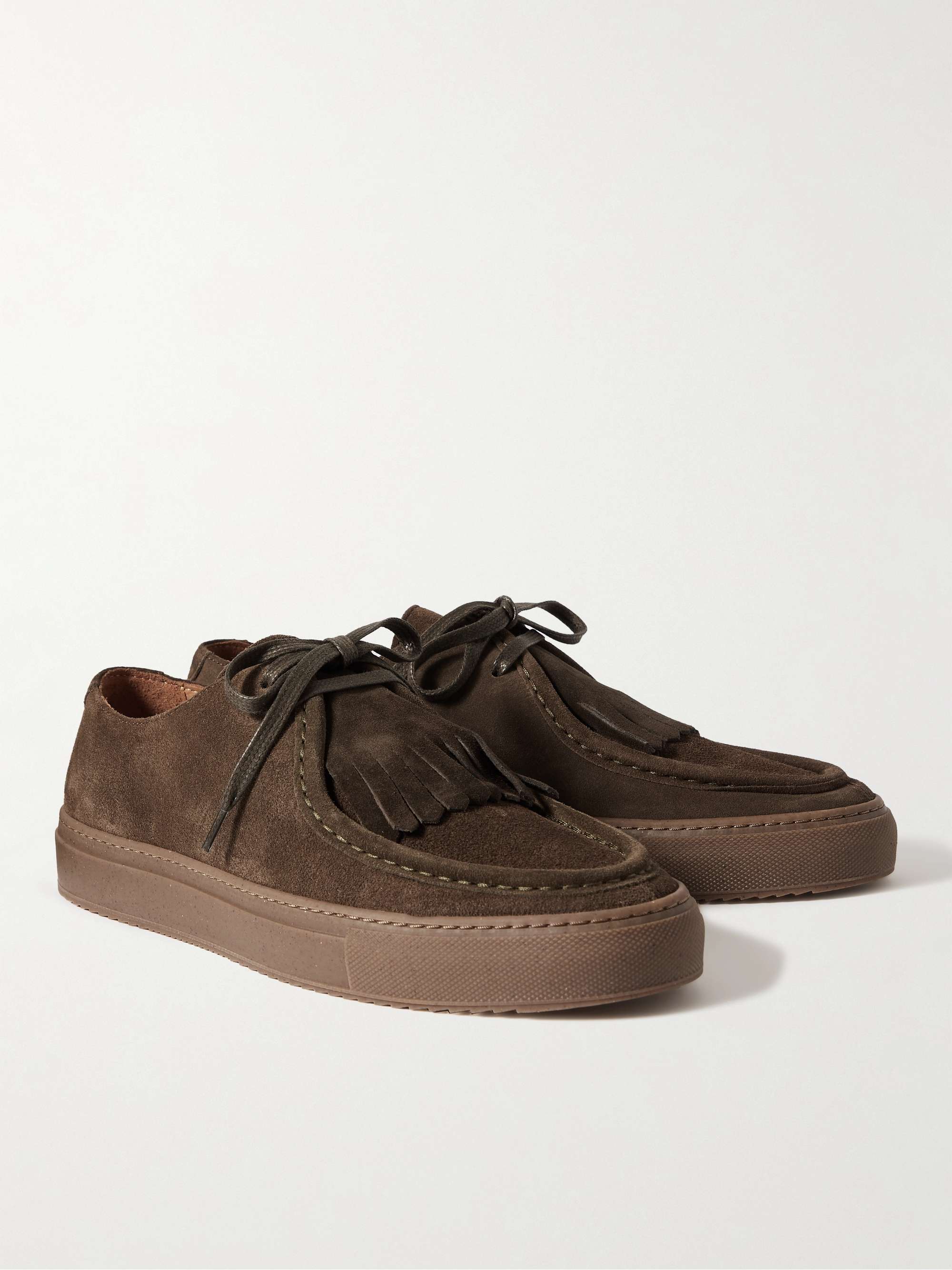 MR P. Detachable Fringed Regenerated Suede by evolo® Derby Shoes