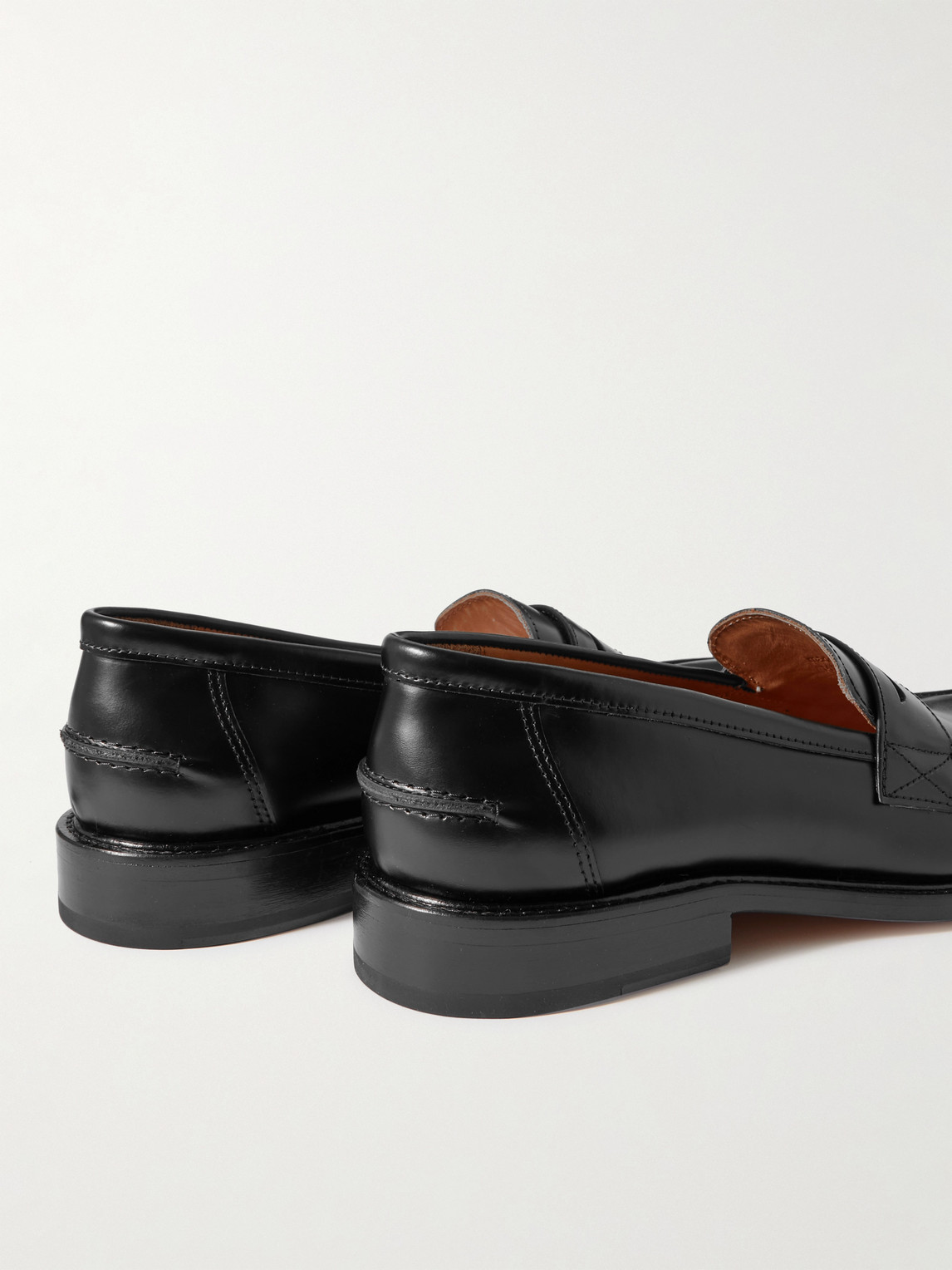 Shop Mr P Scott Low-cut Leather Loafers In Black