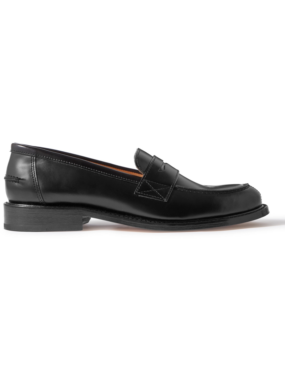 Mr P Leather Loafers In Black