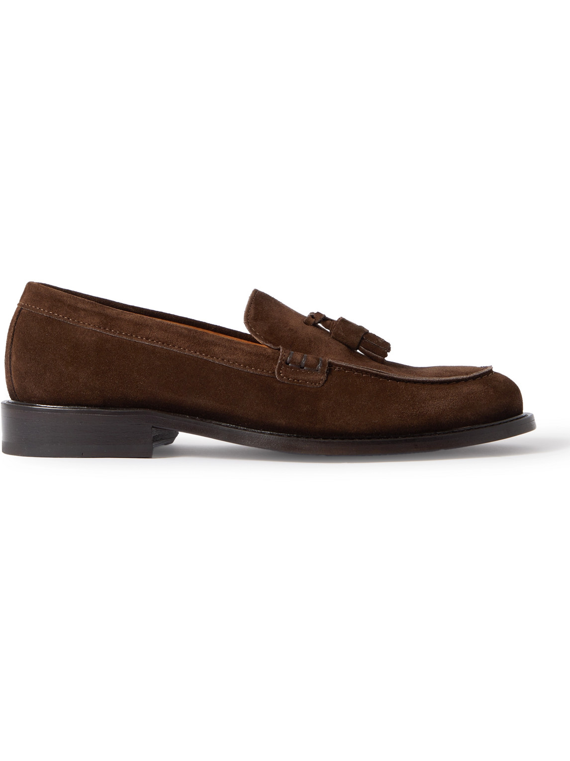 Mr P Tasseled Regenerated Suede By Evolo® Loafers In Brown