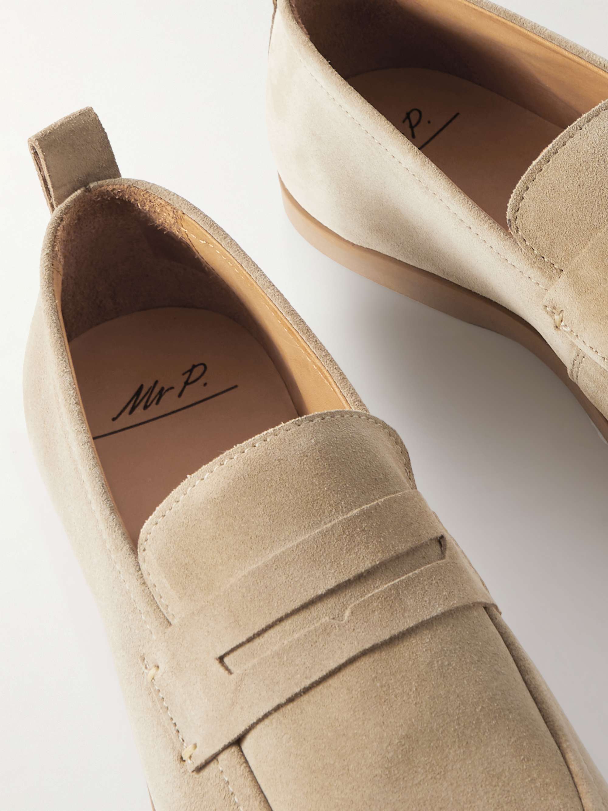MR P. Suede Penny Loafers MR PORTER