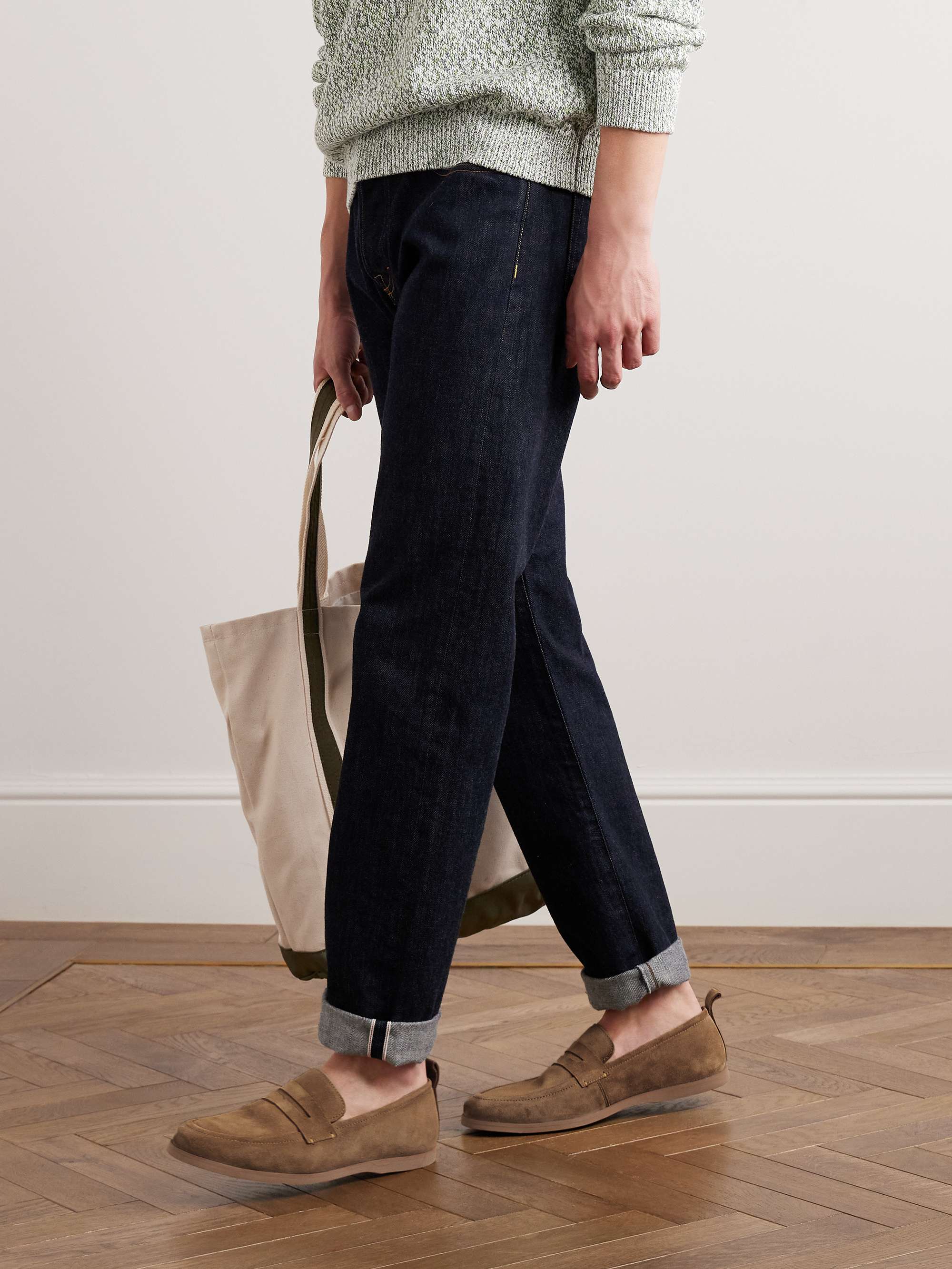 MR P. Regenerated Suede by evolo® Penny Loafers