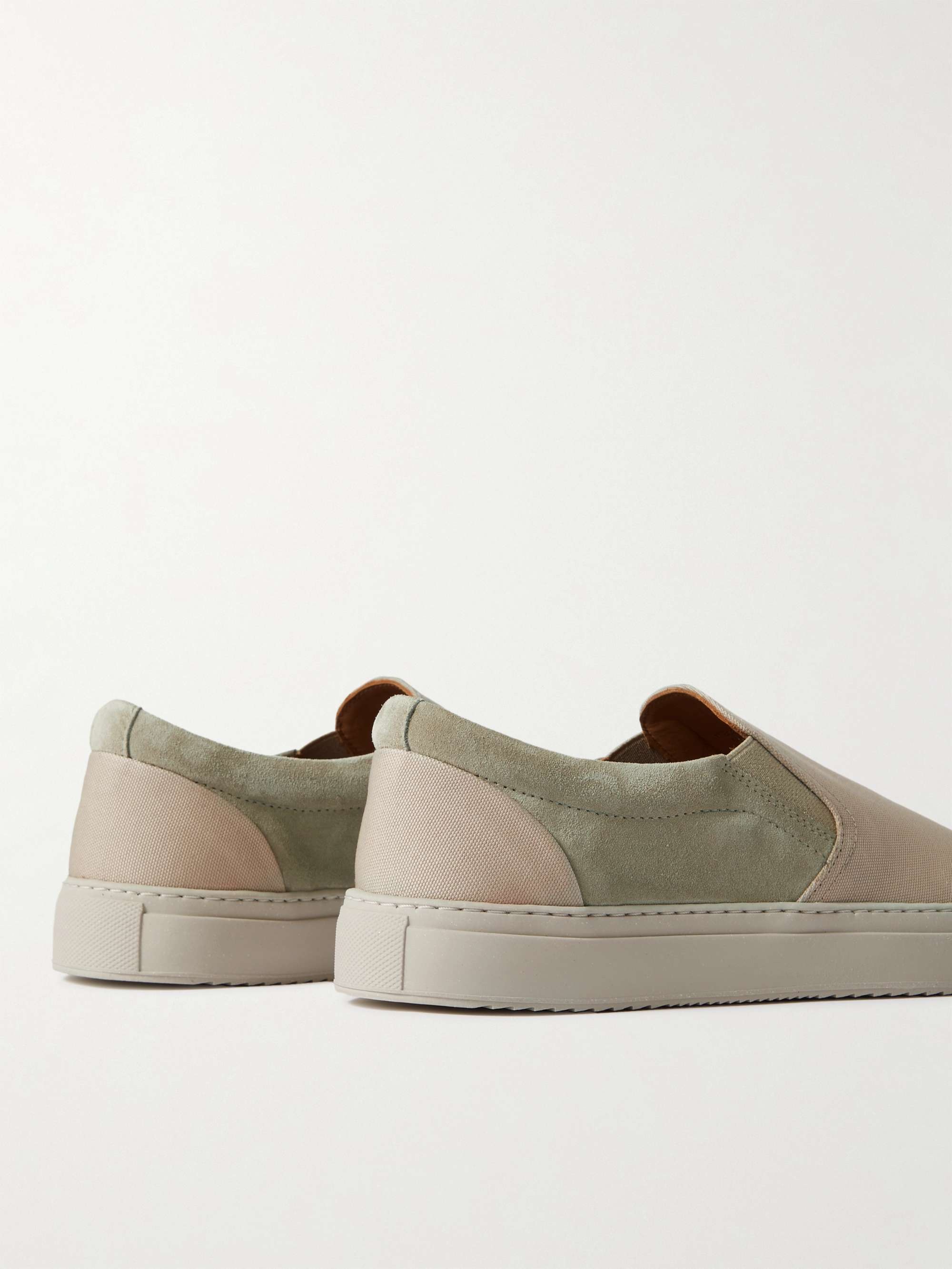 MR P. Larry Canvas and Suede Slip-On Sneakers
