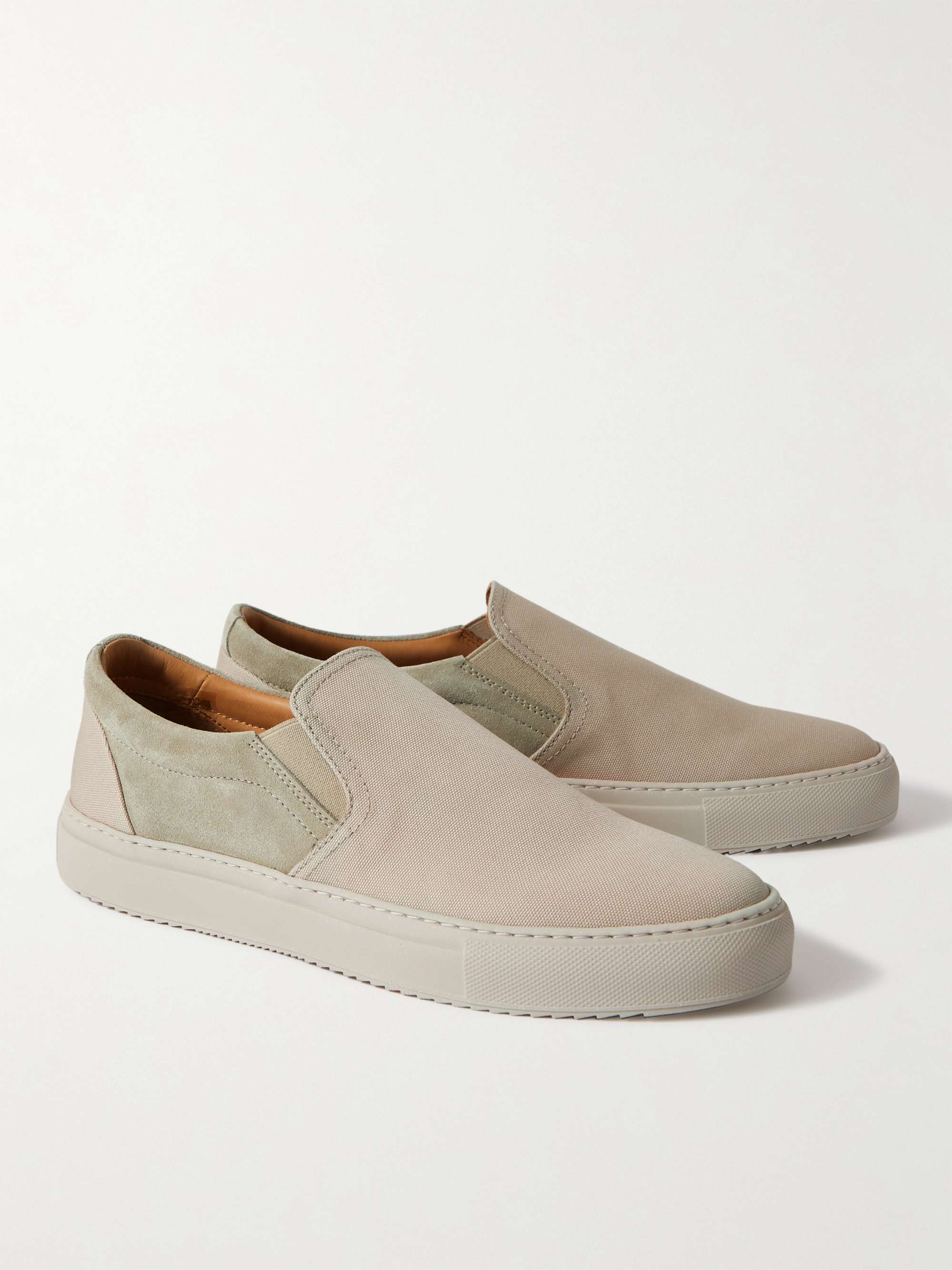 MR P. Larry Canvas and Suede Slip-On Sneakers