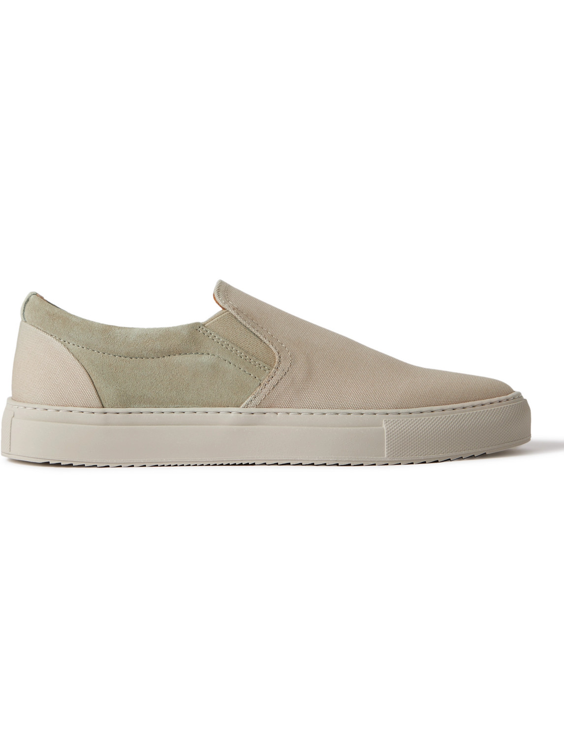 Larry Canvas and Suede Slip-On Sneakers