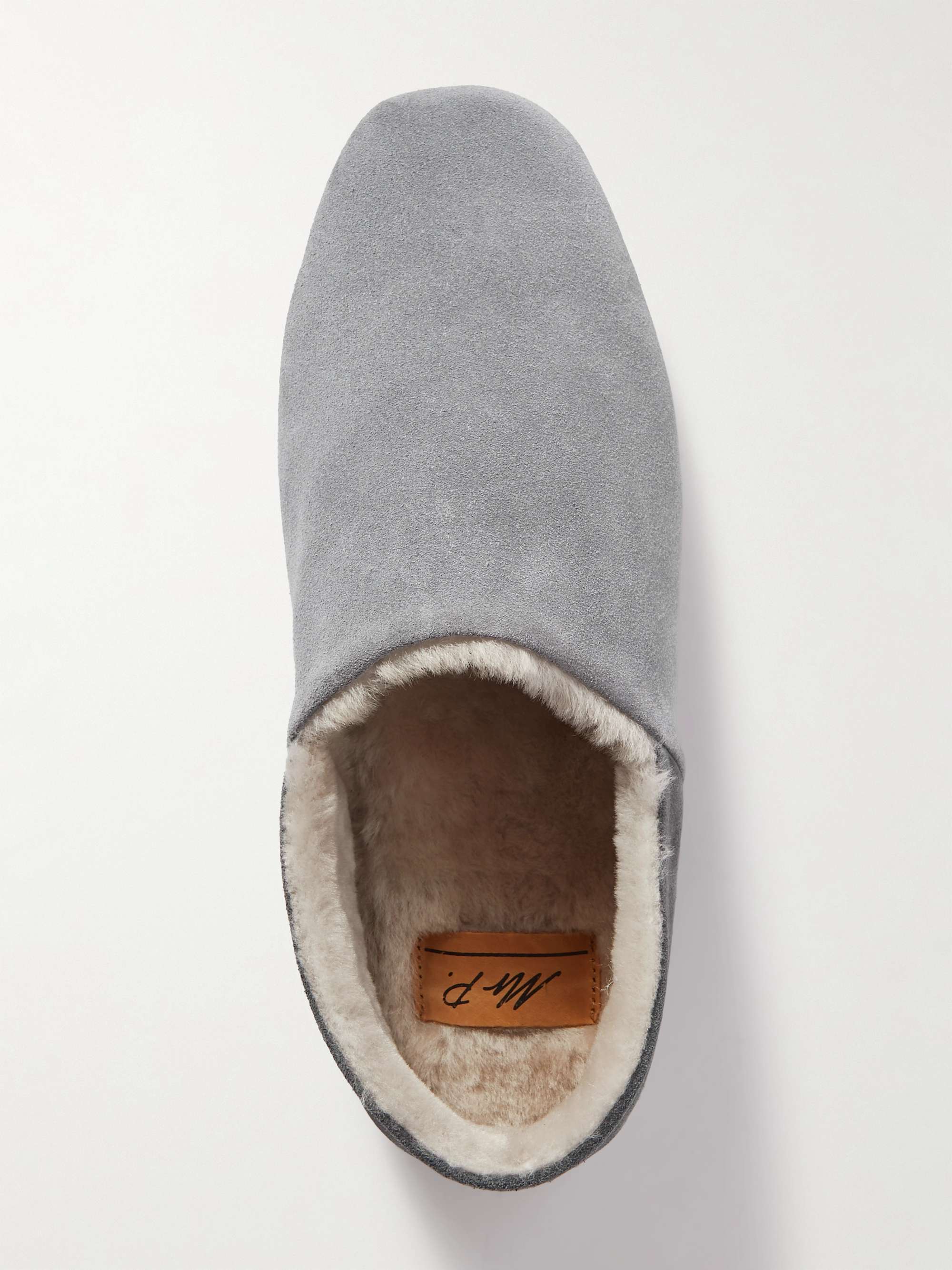 MR P. Babouche Shearling-Lined Suede Slippers for Men | MR PORTER