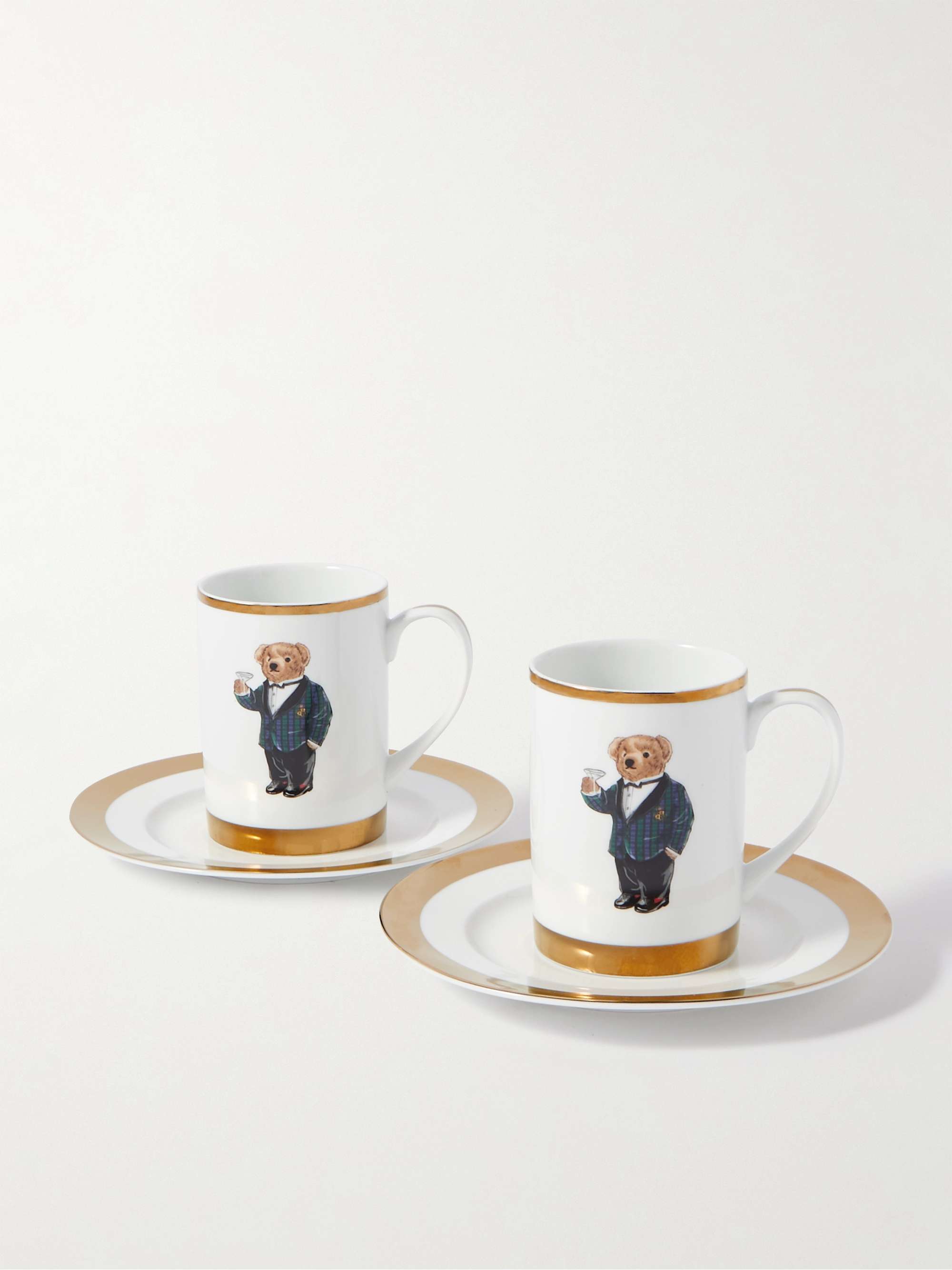 RALPH LAUREN HOME Thompson Set of Four Printed Porcelain Mugs and