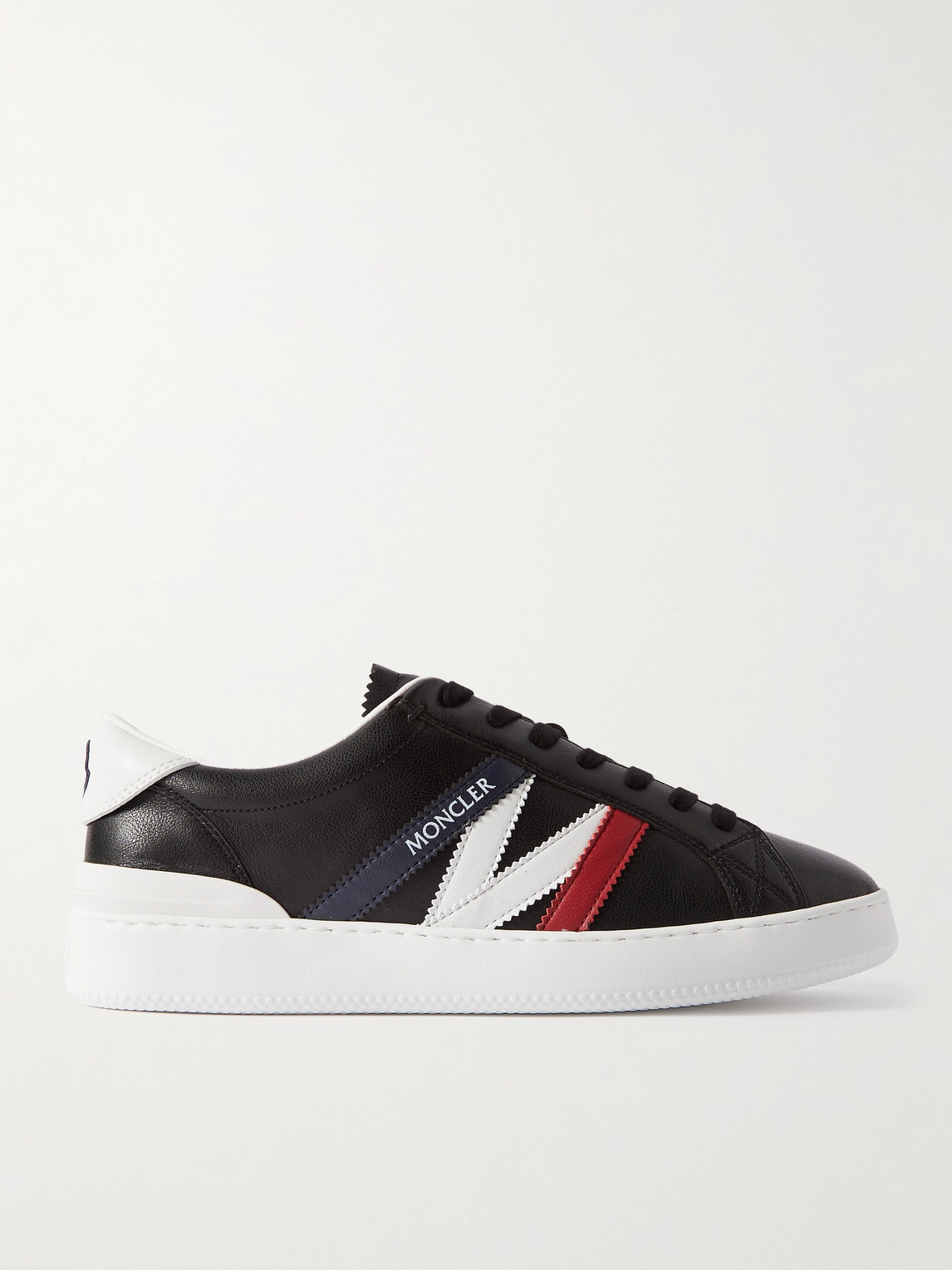 Moncler White New Monaco Leather Sneakers | Smart Closet
