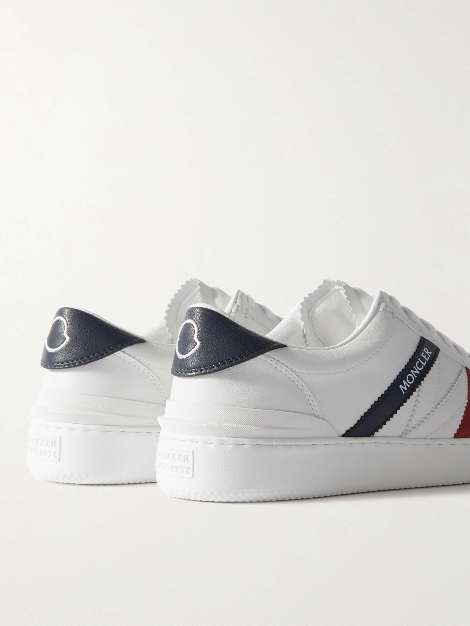 MONCLER Monaco M Striped Leather Sneakers