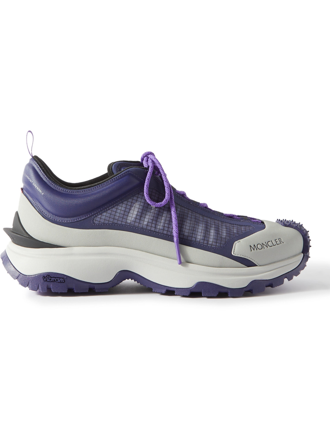 Moncler Trailgrip Lite Shell, Rubber And Ripstop Sneakers In Blue