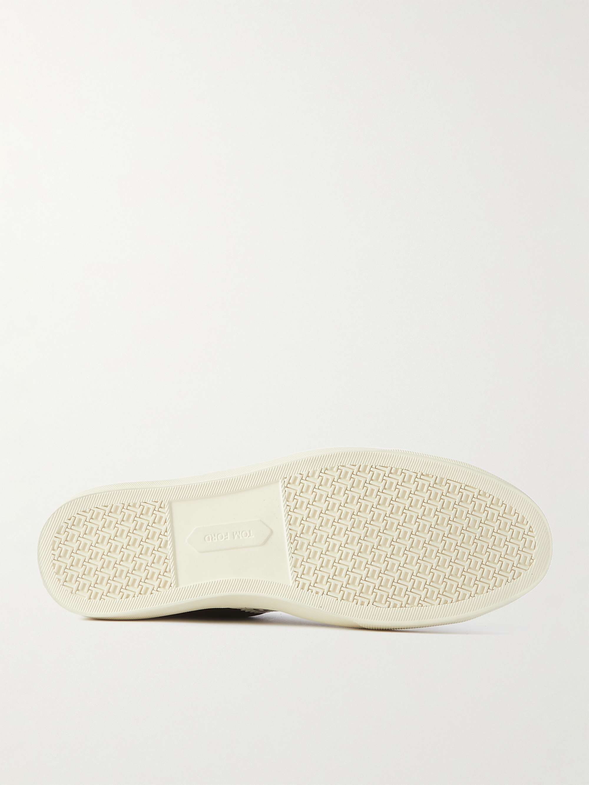 TOM FORD Cambridge Leaher-Trimmed Suede High-Top Sneakers