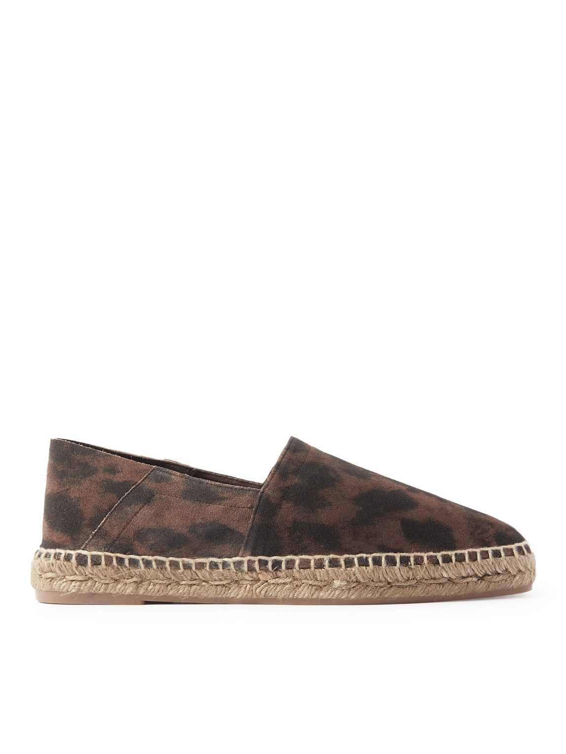 TOM FORD - Barnes Leopard-Print Suede Espadrillas - Men - Brown - UK 7