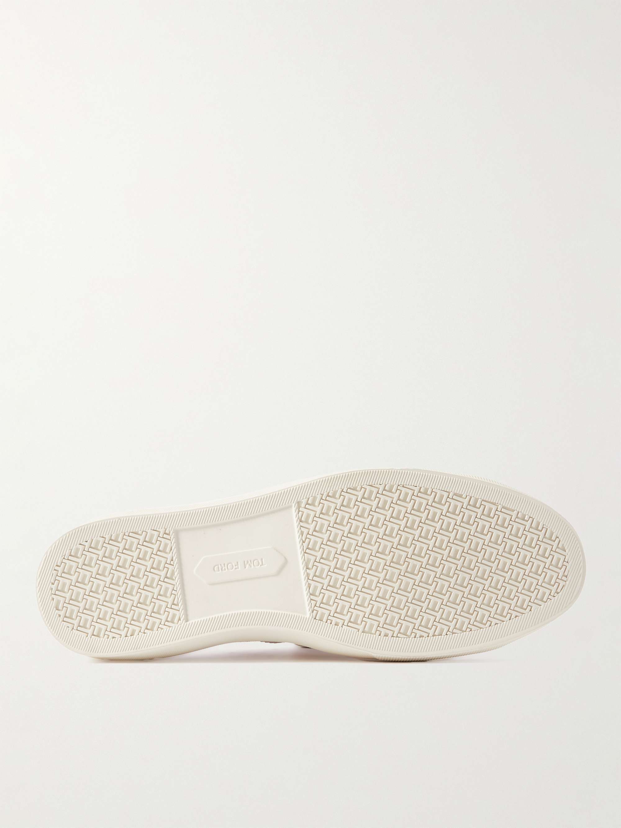 TOM FORD Cambridge Leather-Trimmed Suede Sneakers