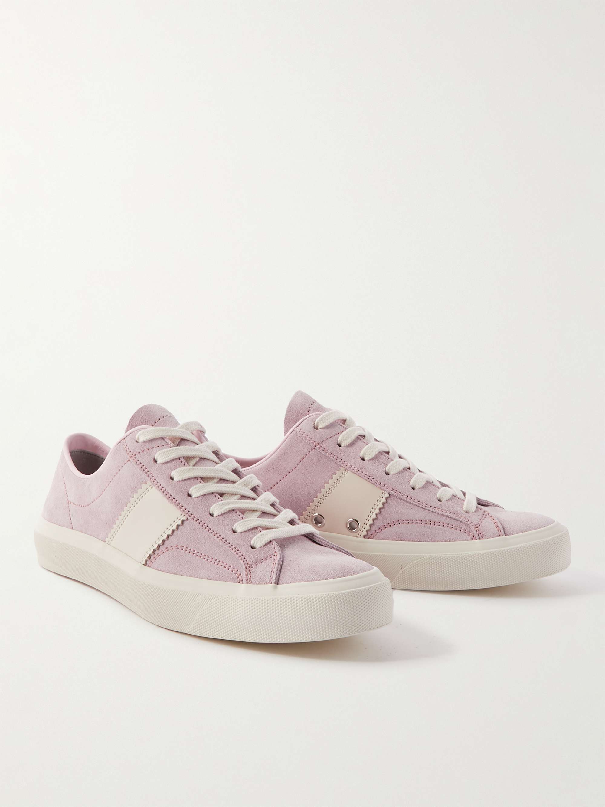 TOM FORD Cambridge Leather-Trimmed Suede Sneakers