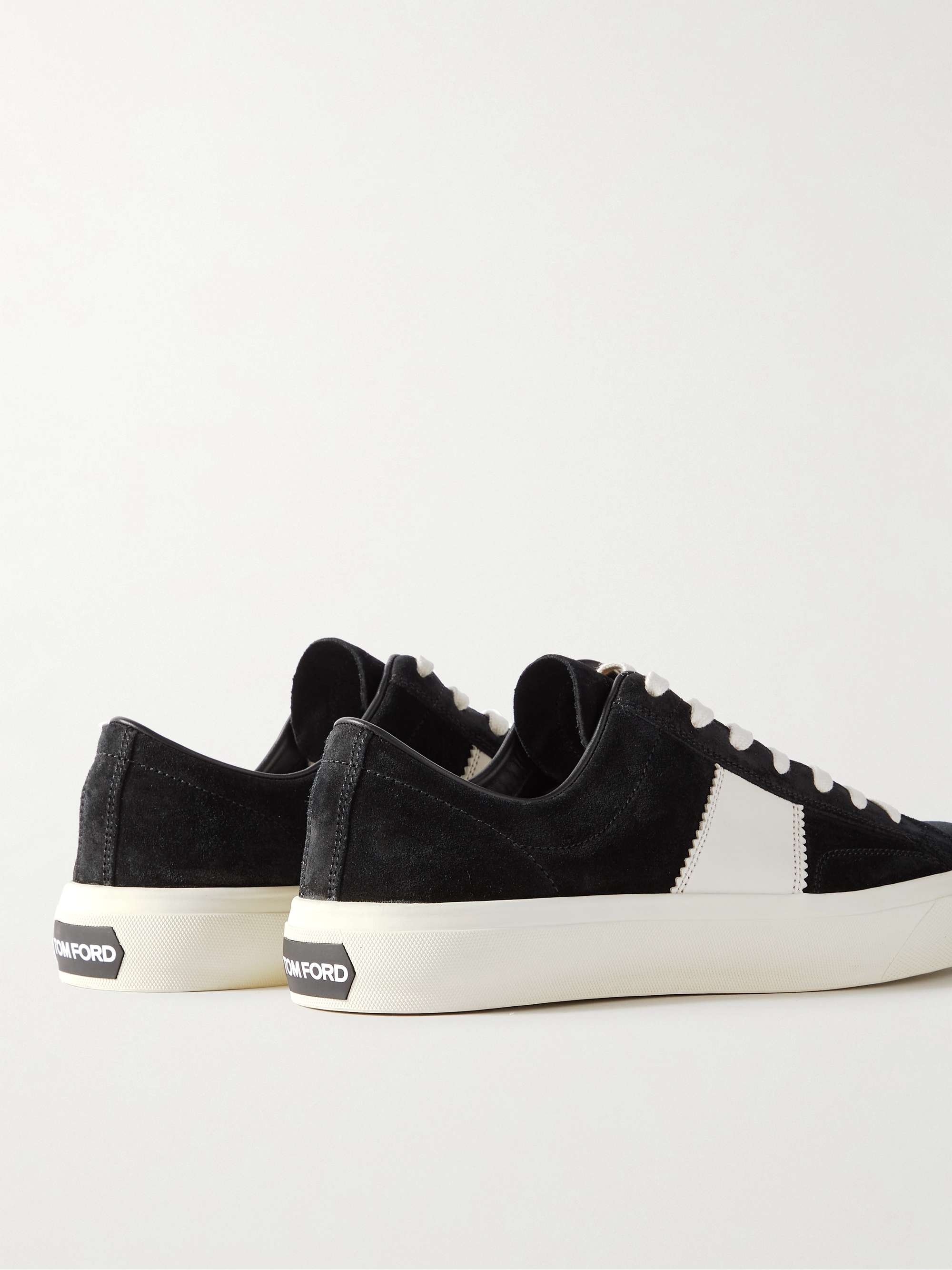 TOM FORD Cambridge Leather-Trimmed Suede Sneakers
