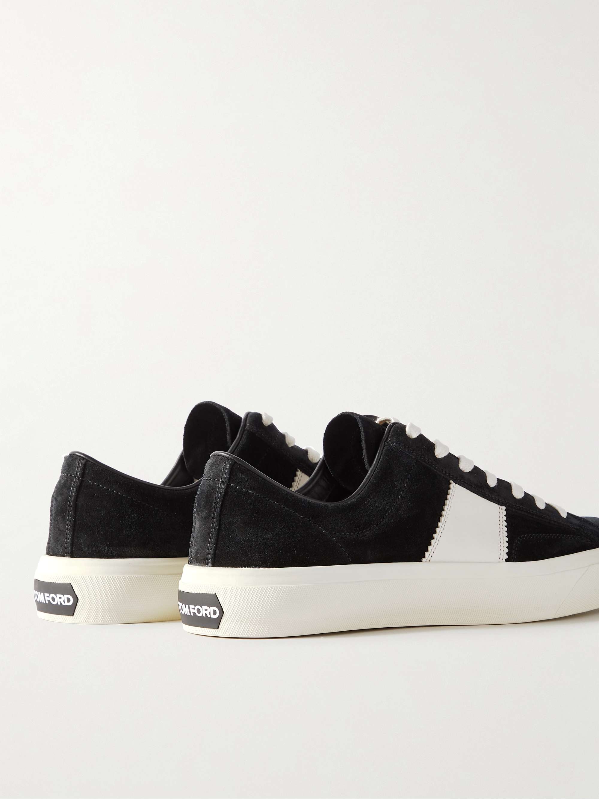 TOM FORD Cambridge Leather-Trimmed Suede Sneakers for Men | MR PORTER