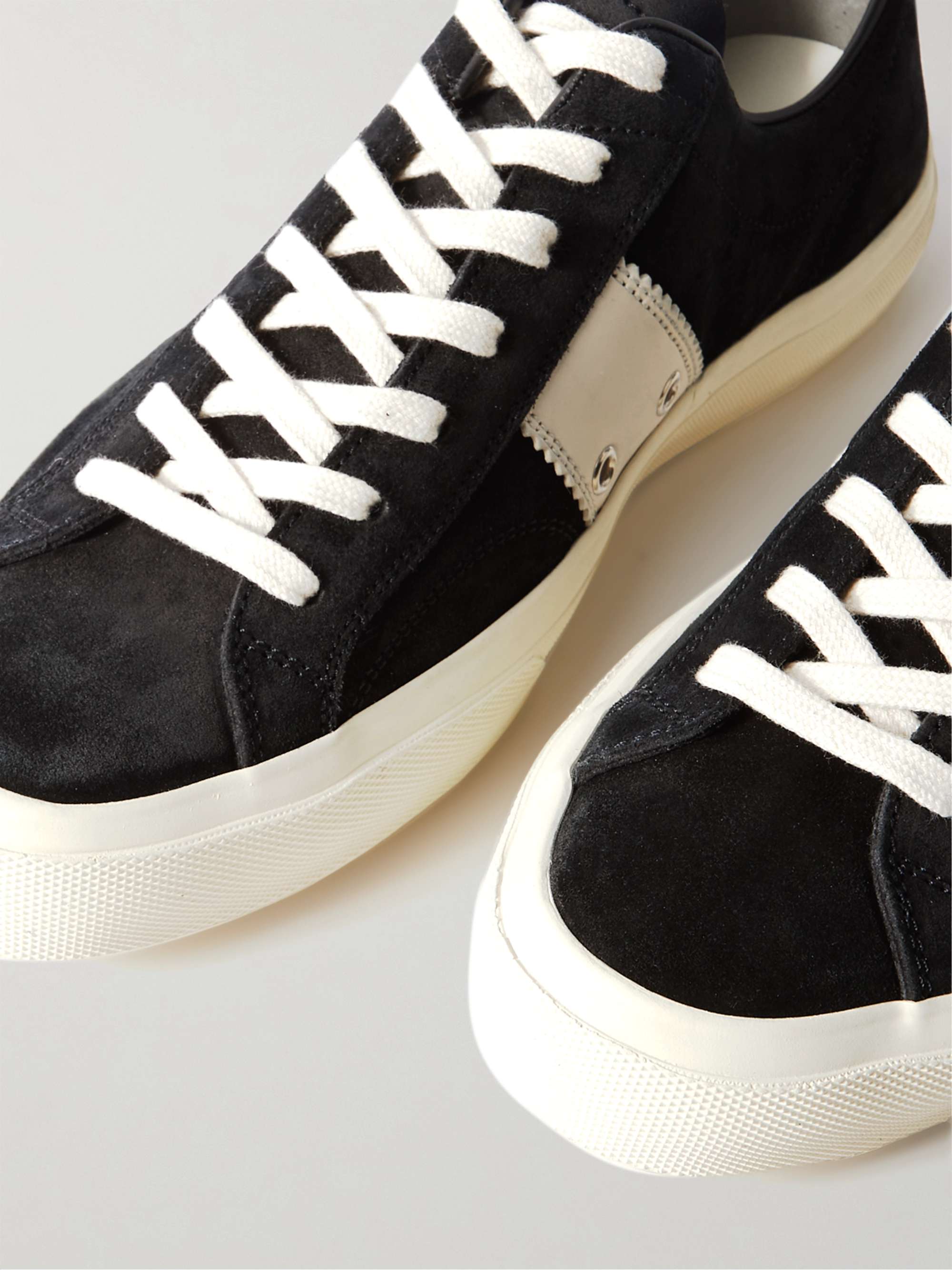 TOM FORD Cambridge Leather-Trimmed Suede Sneakers