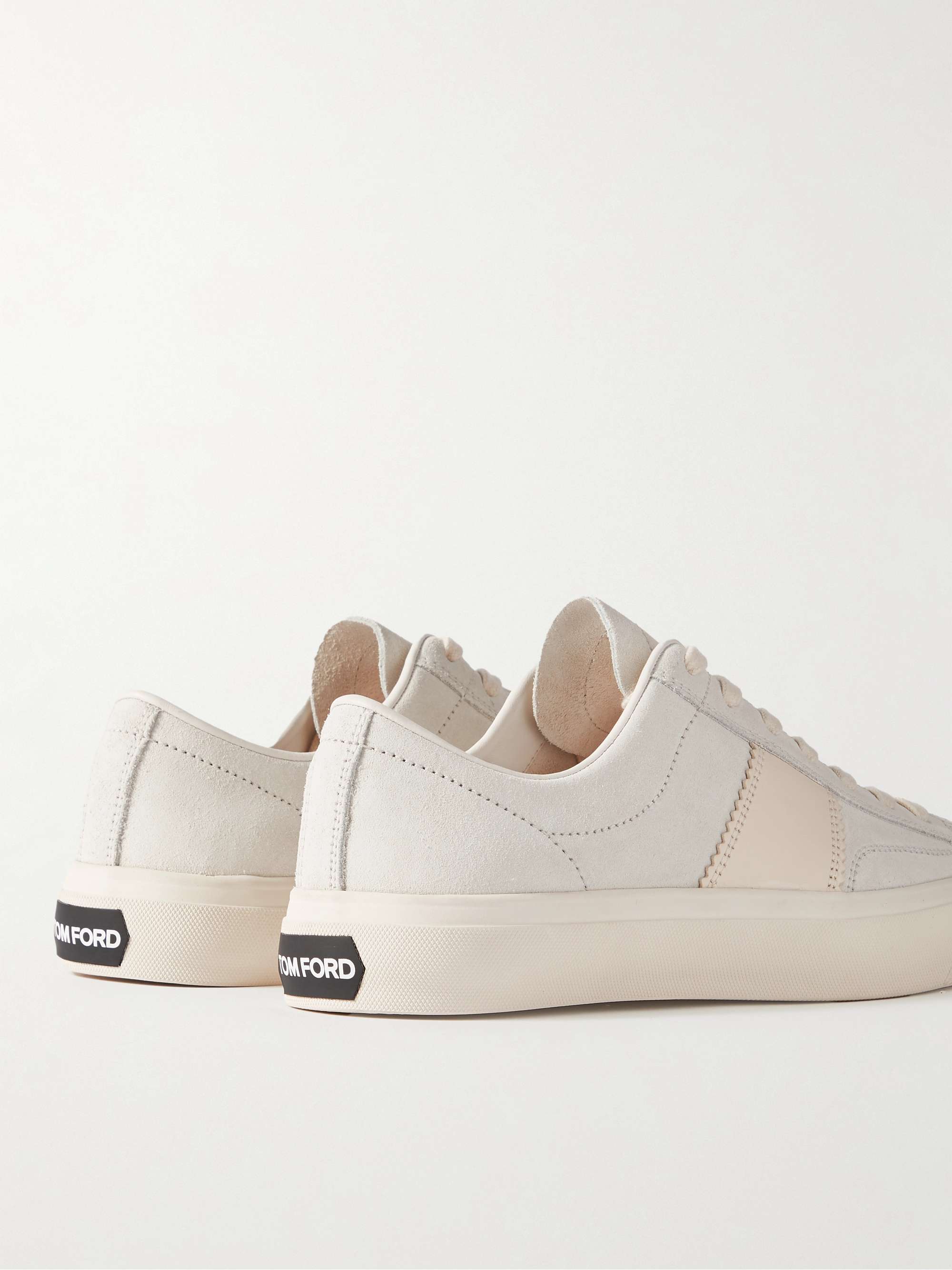 TOM FORD Cambridge Leather-Trimmed Suede Sneakers
