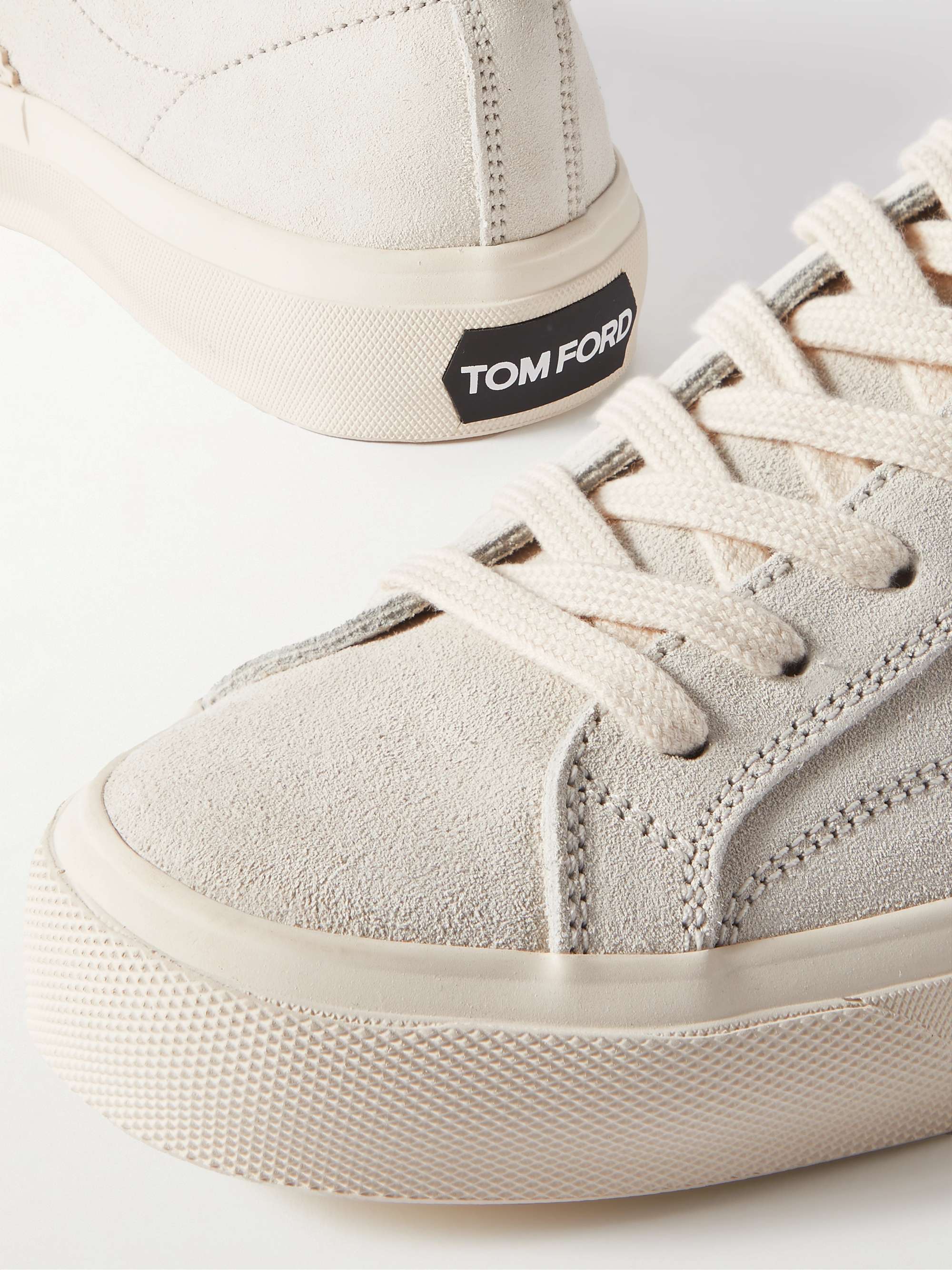 TOM FORD Cambridge Leather-Trimmed Suede Sneakers