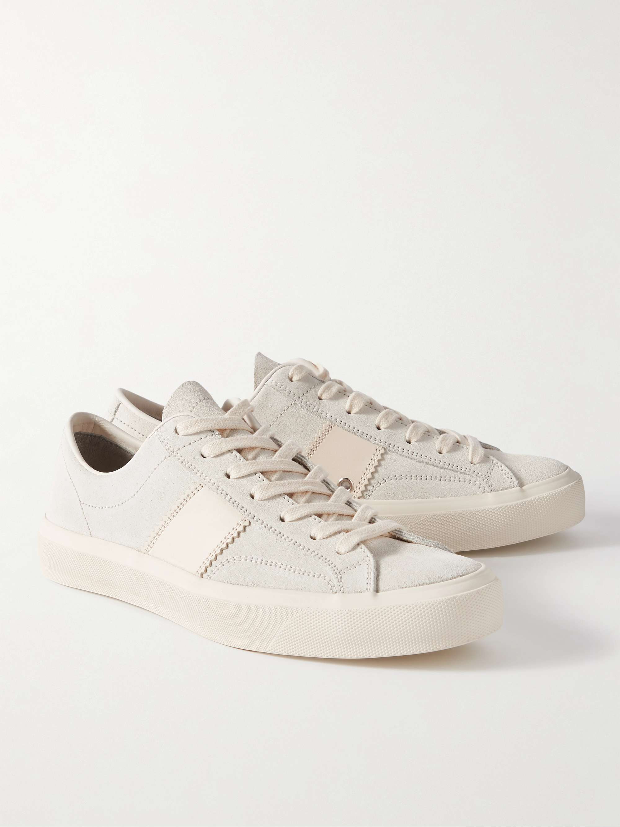TOM FORD Cambridge Leather-Trimmed Suede Sneakers