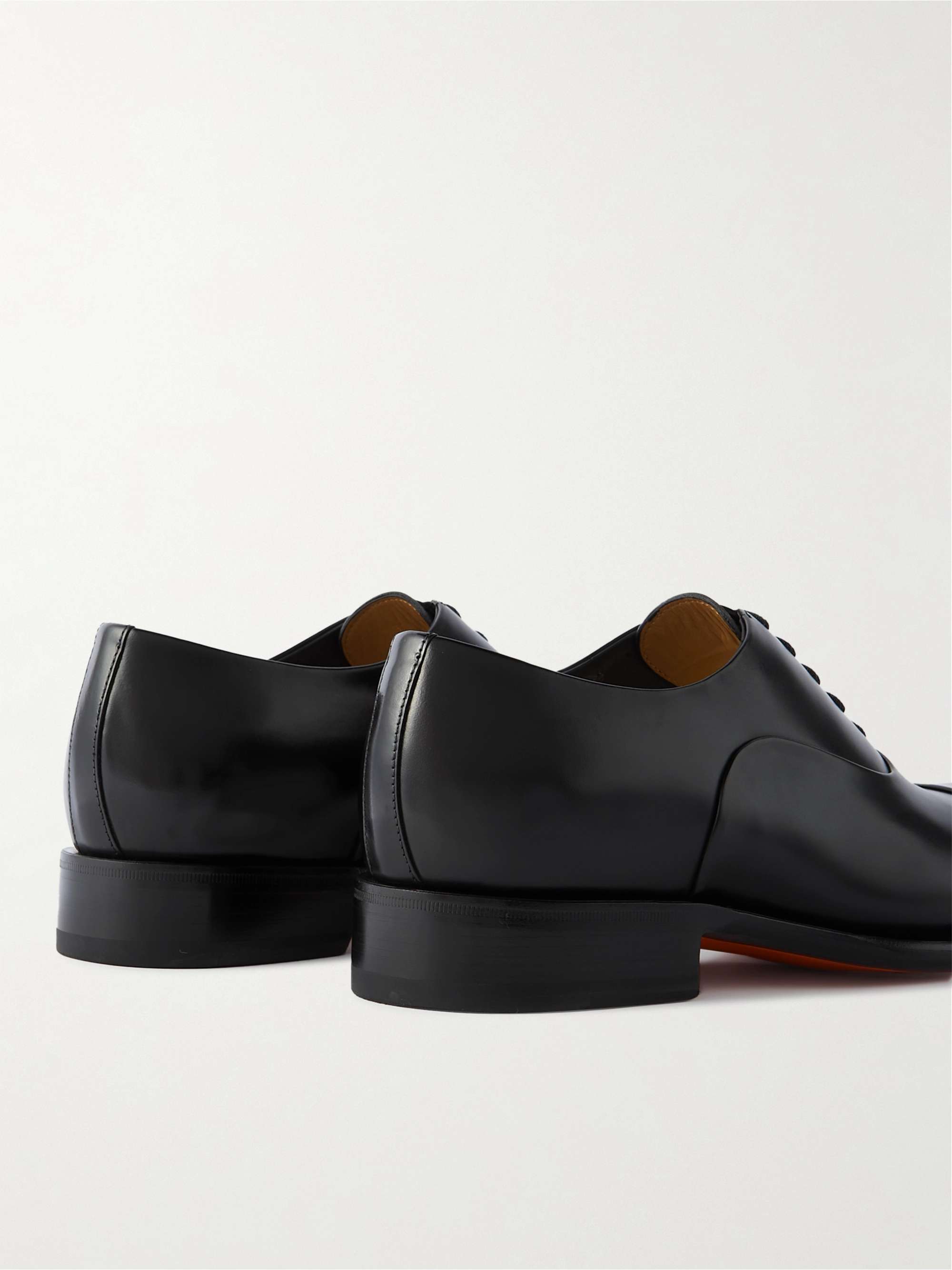 SANTONI Haniel Whole-Cut Leather Oxford Shoes