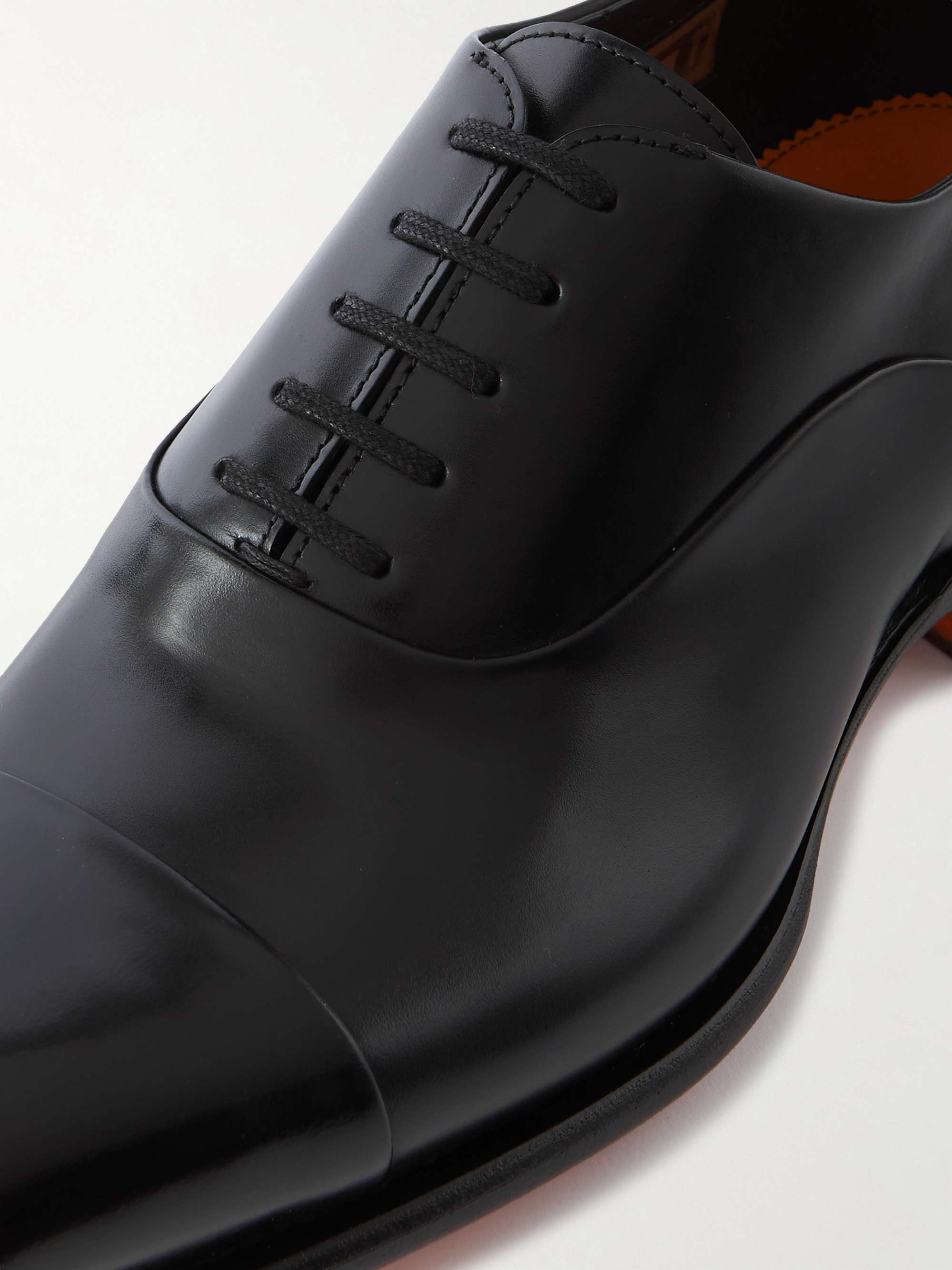 SANTONI Haniel Whole-Cut Leather Oxford Shoes