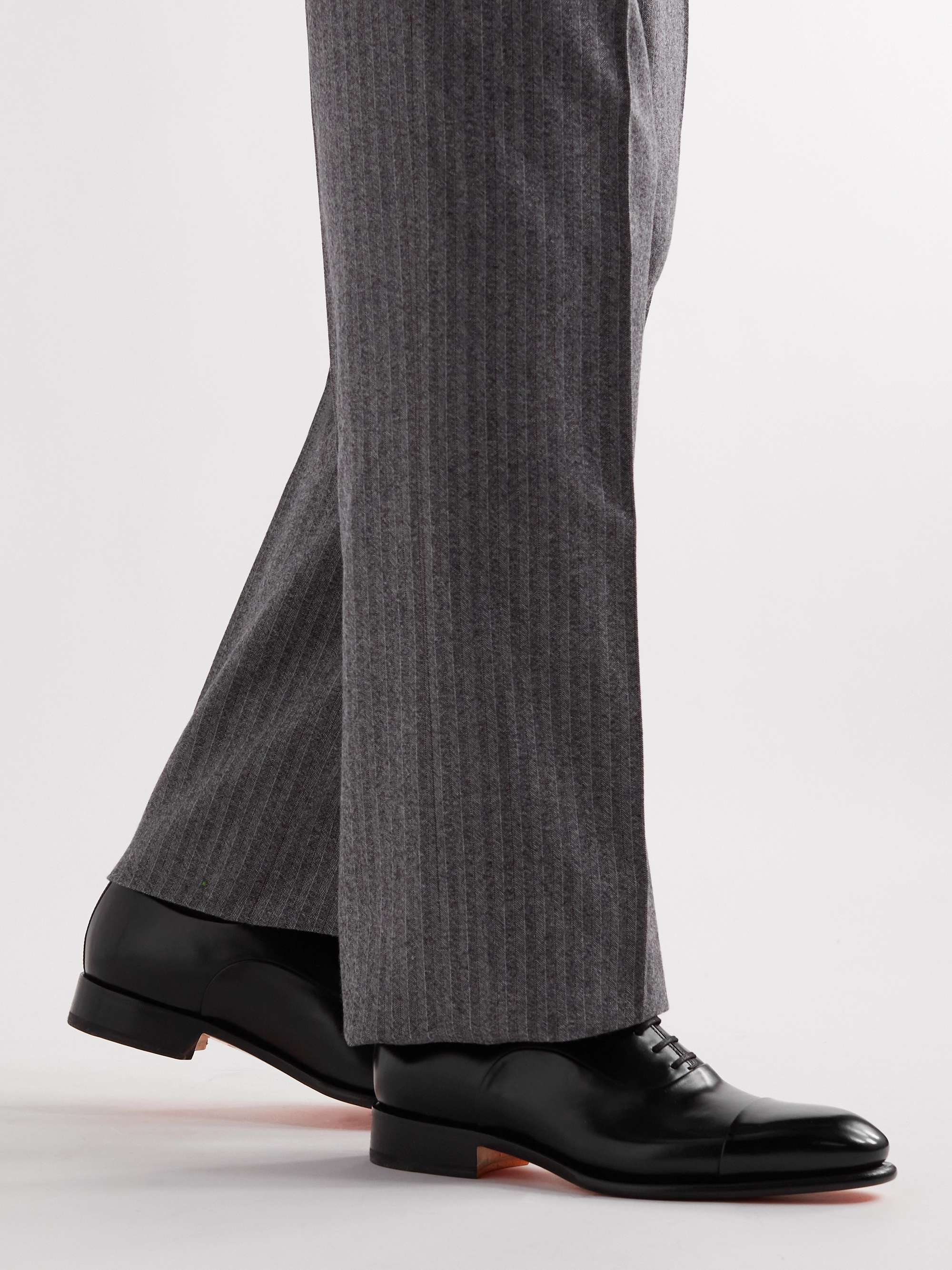 SANTONI Haniel Whole-Cut Leather Oxford Shoes