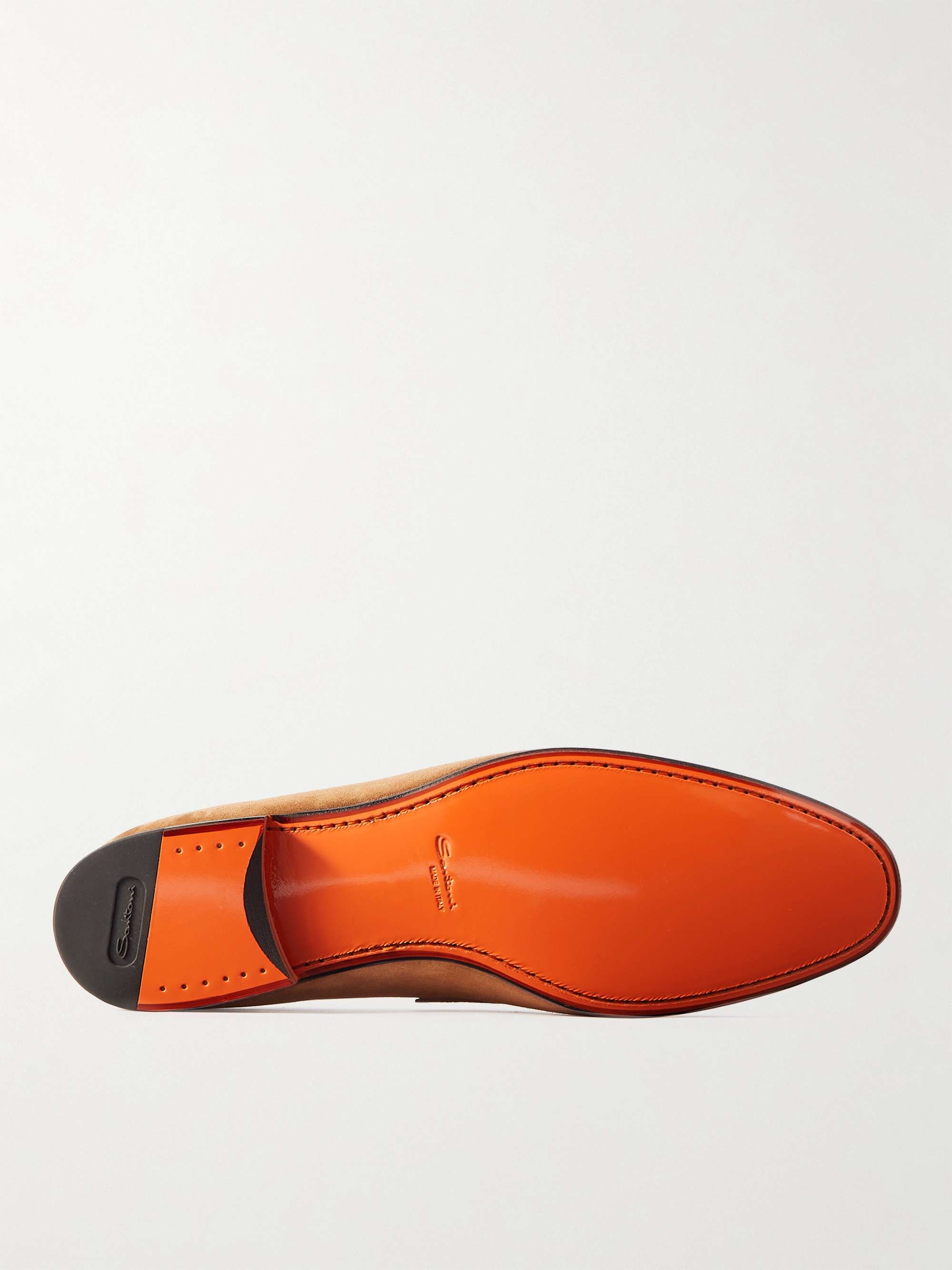 SANTONI Damages Suede Loafers