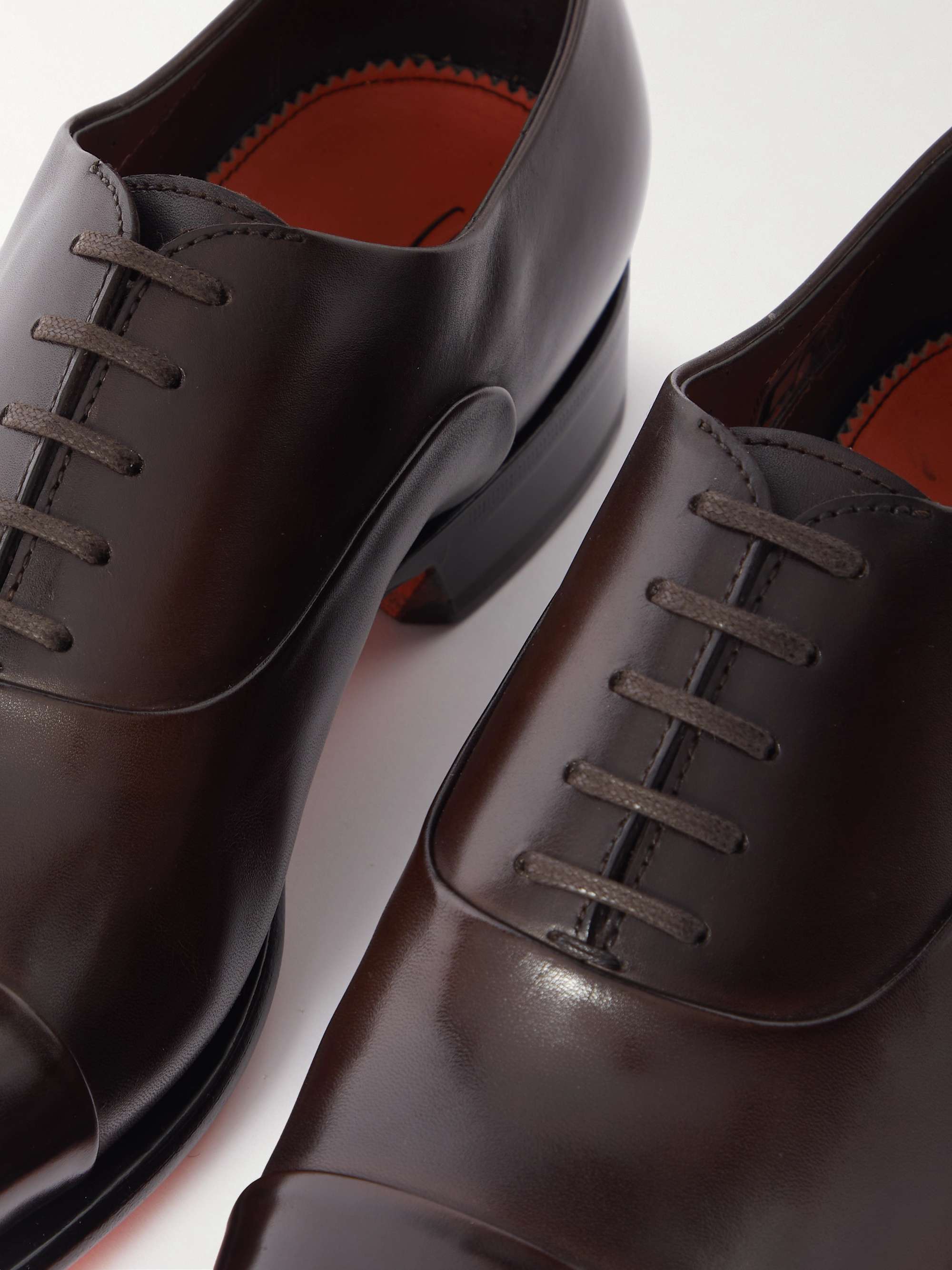 SANTONI Issac Leather Oxford Shoes