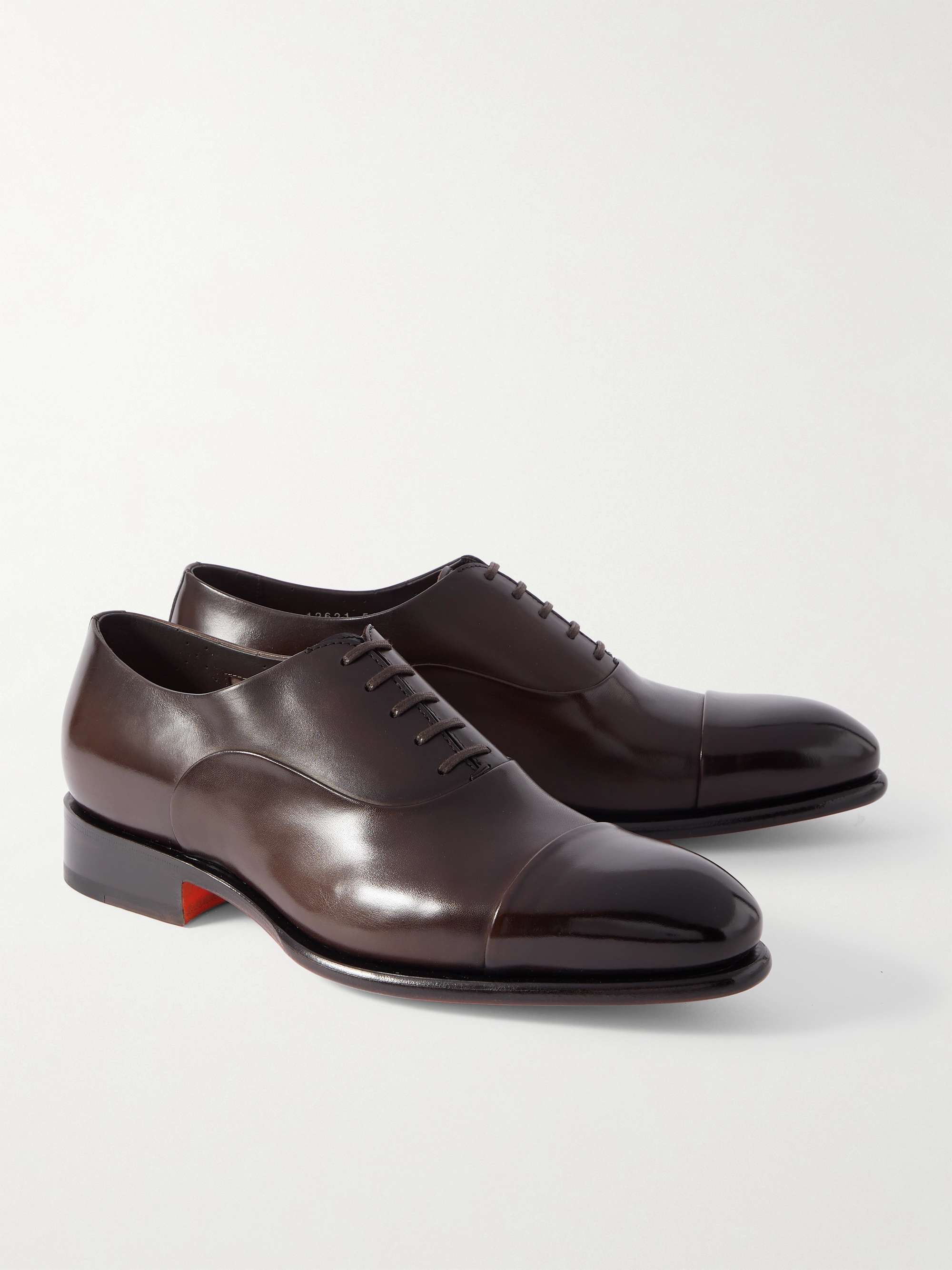 SANTONI Issac Leather Oxford Shoes