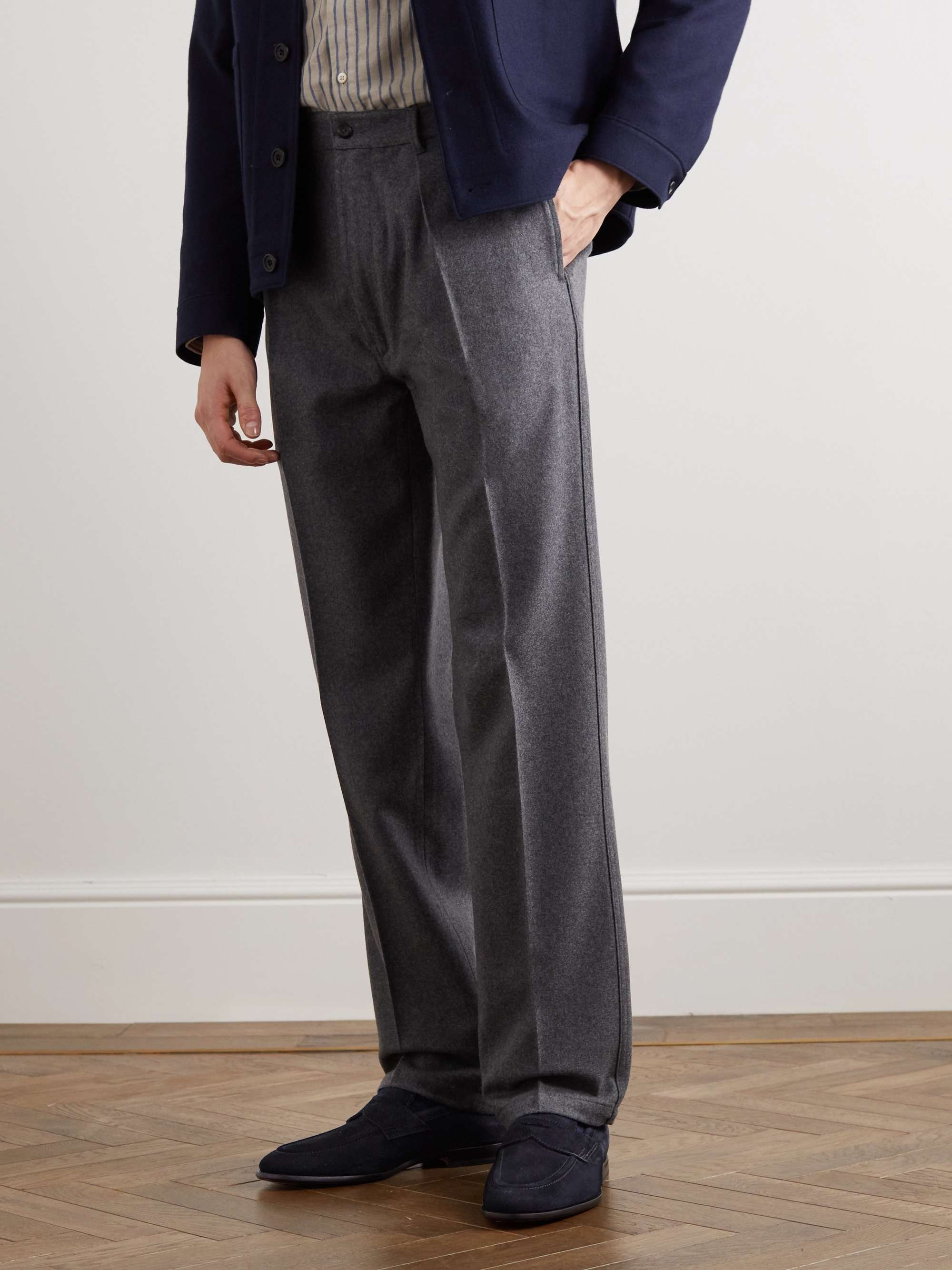 SANTONI Damages Suede Loafers