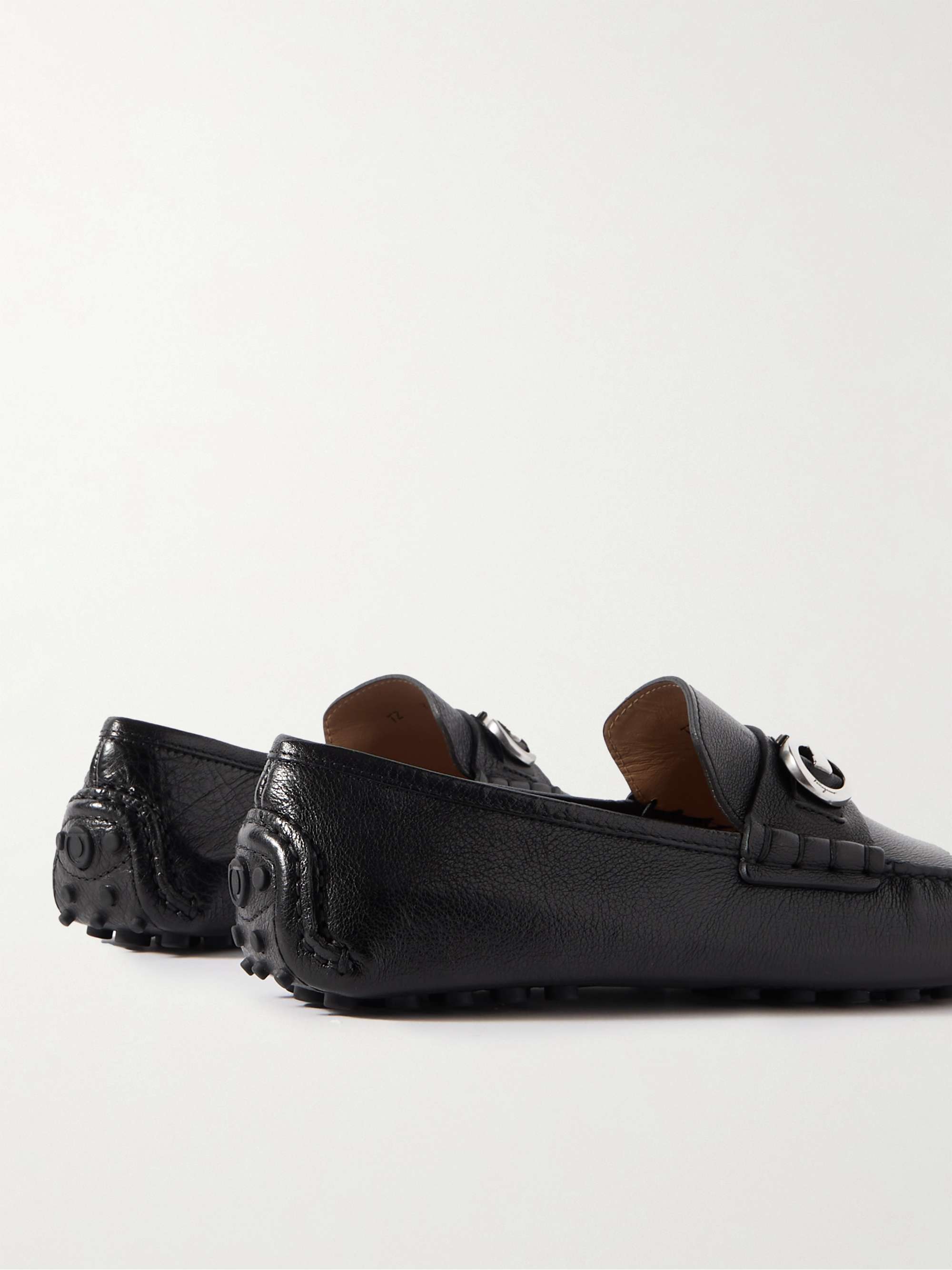 FERRAGAMO Grazioso Full-Grain Leather Driving Shoes