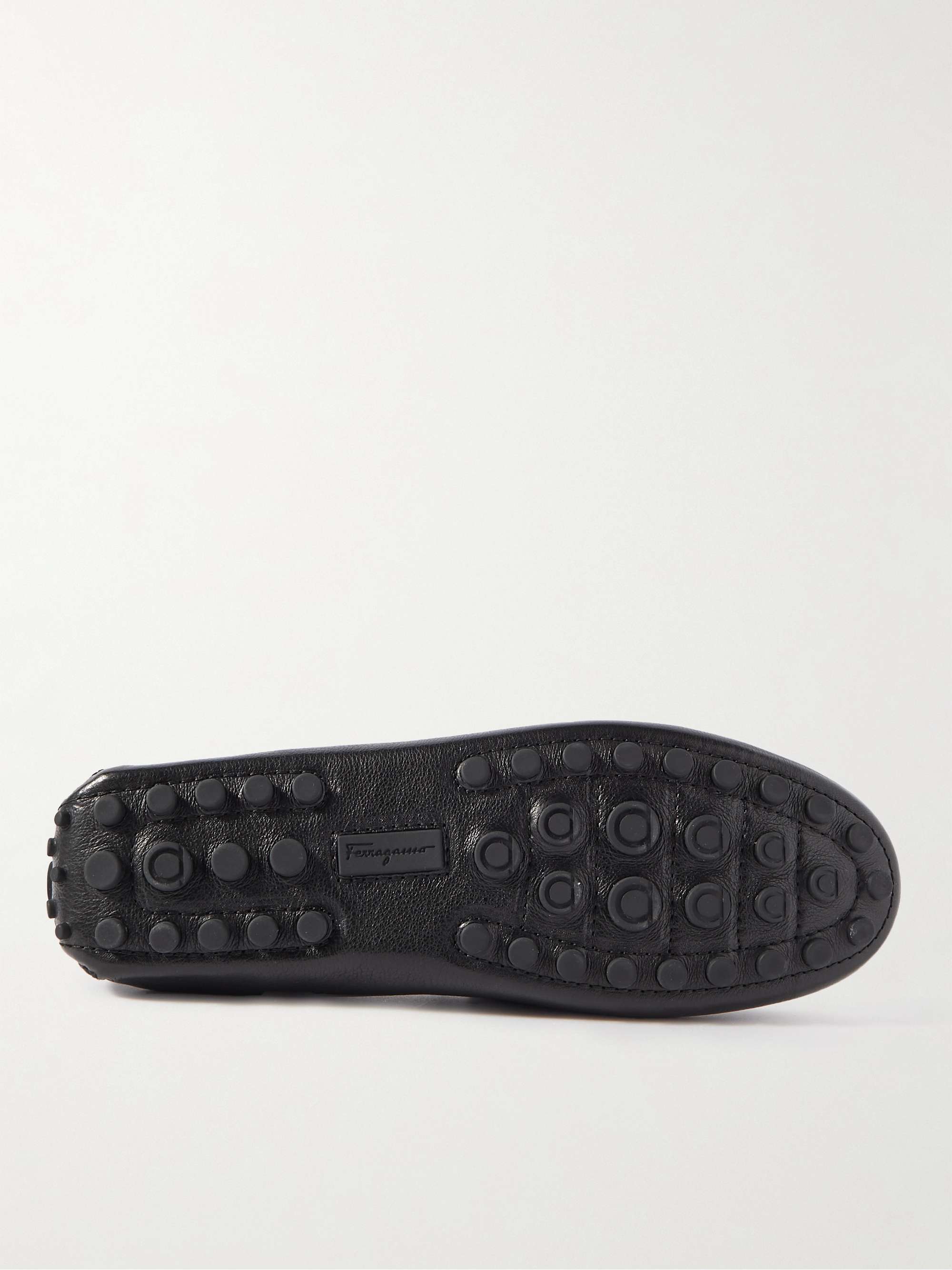 FERRAGAMO Grazioso Full-Grain Leather Driving Shoes