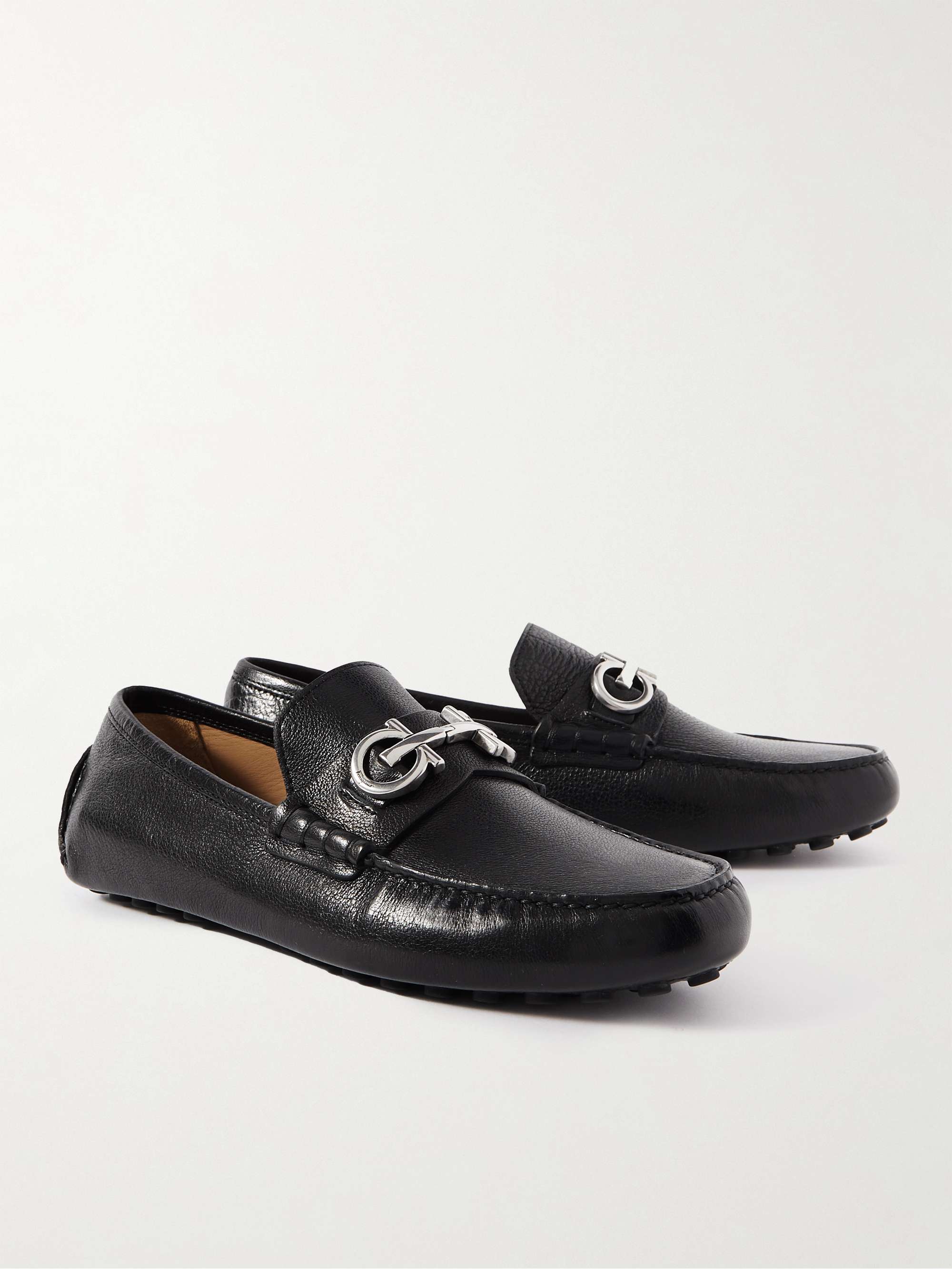FERRAGAMO Grazioso Full-Grain Leather Driving Shoes