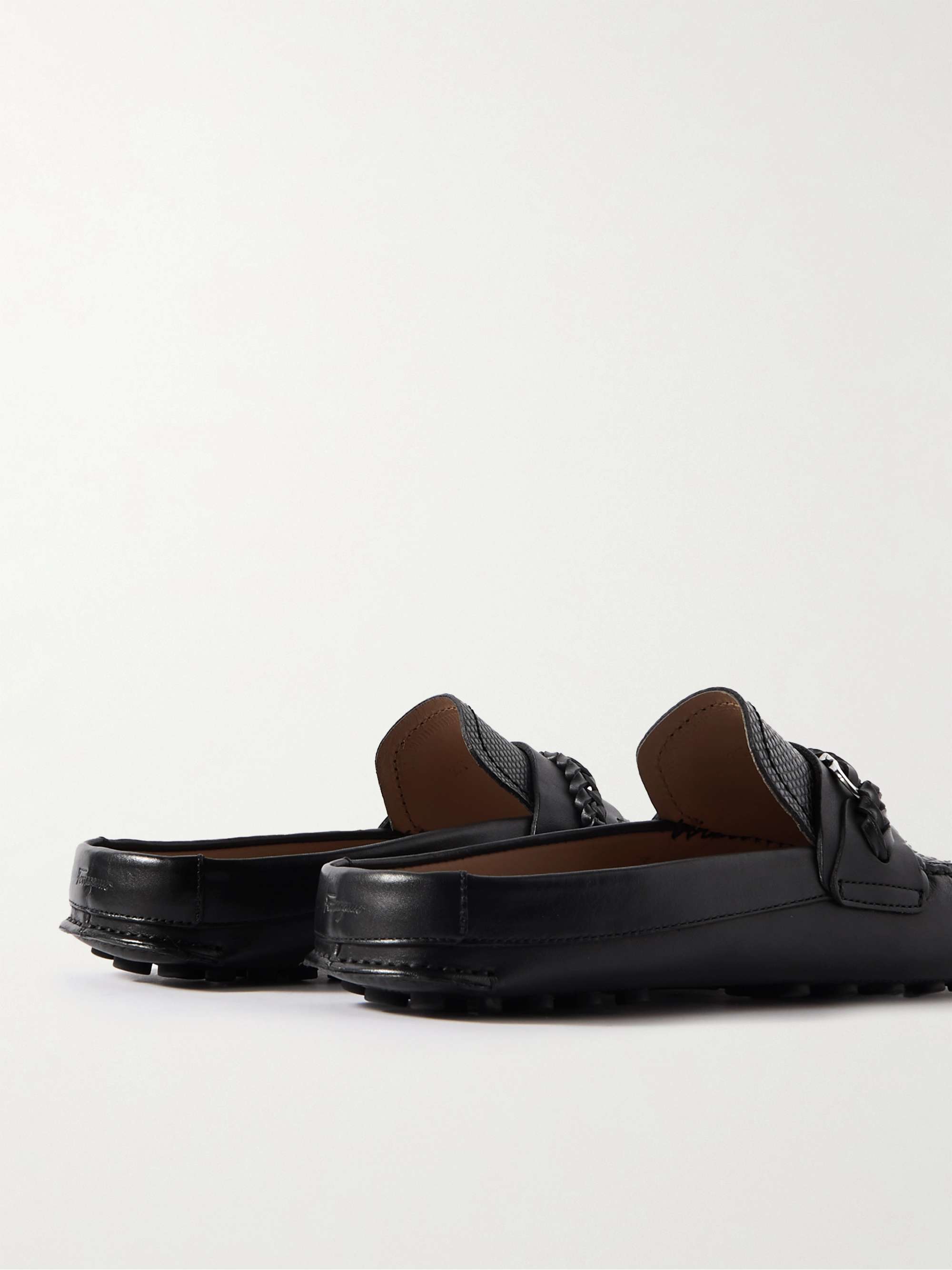 FERRAGAMO Full-Grain Leather Driving Shoes