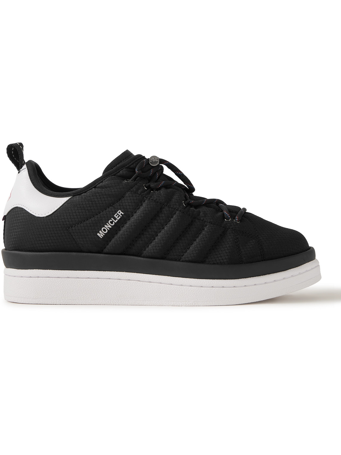 Moncler Genius Adidas Originals Campus Leather-trimmed Quilted Gore-tex™ Sneakers In Black