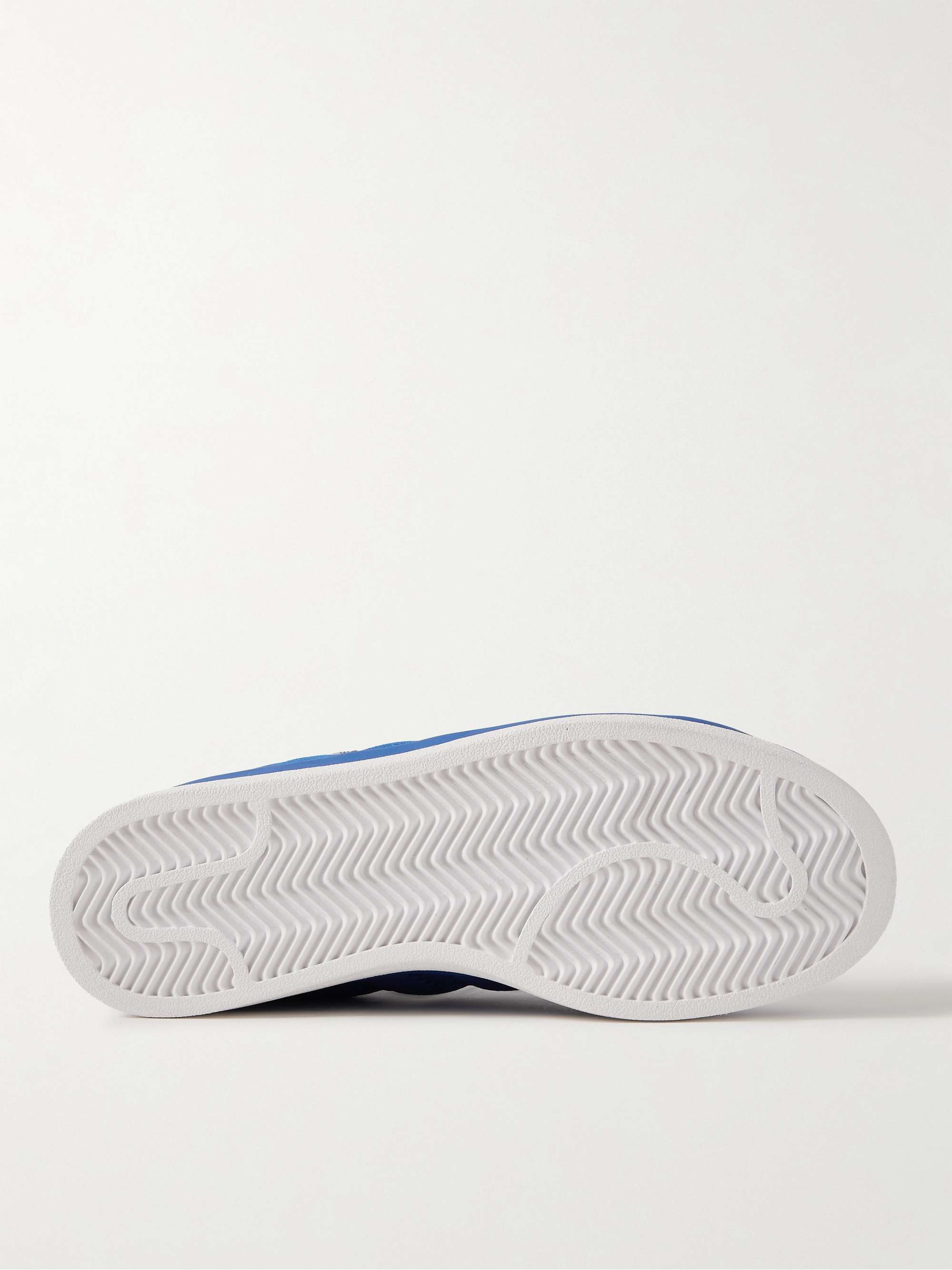 Blue + adidas Originals Campus Leather-Trimmed Quilted GORE