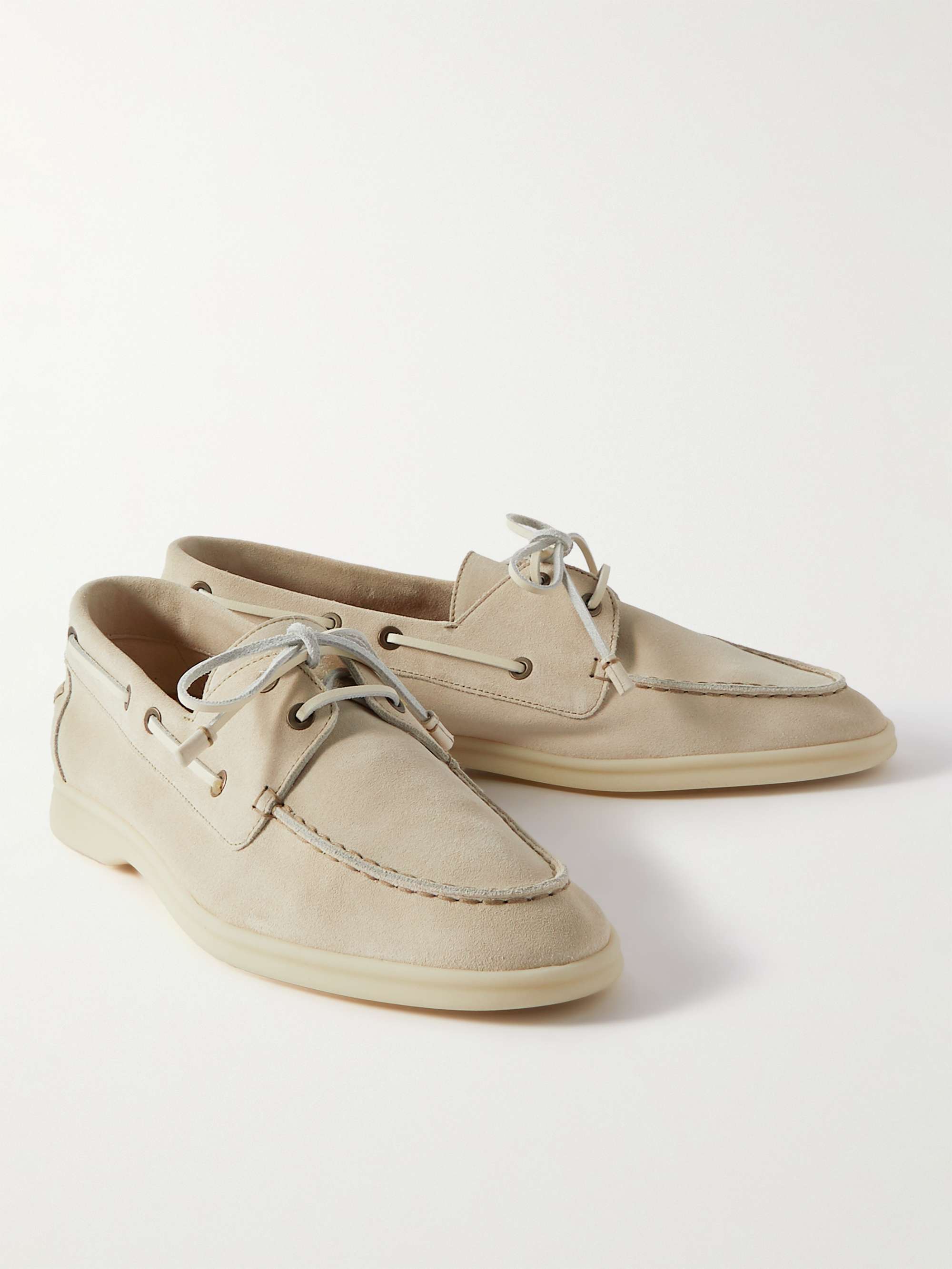 LORO PIANA Sea-Sail Walk Suede Boat Shoes