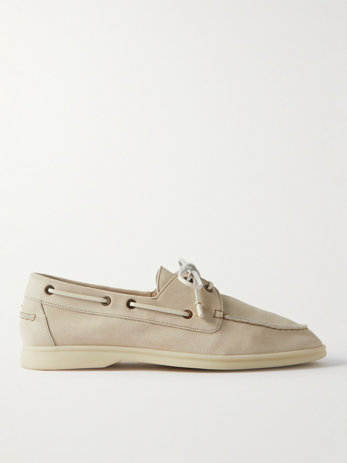 Loro Piana Sea-Sail Walk Suede Boat Shoes - Men