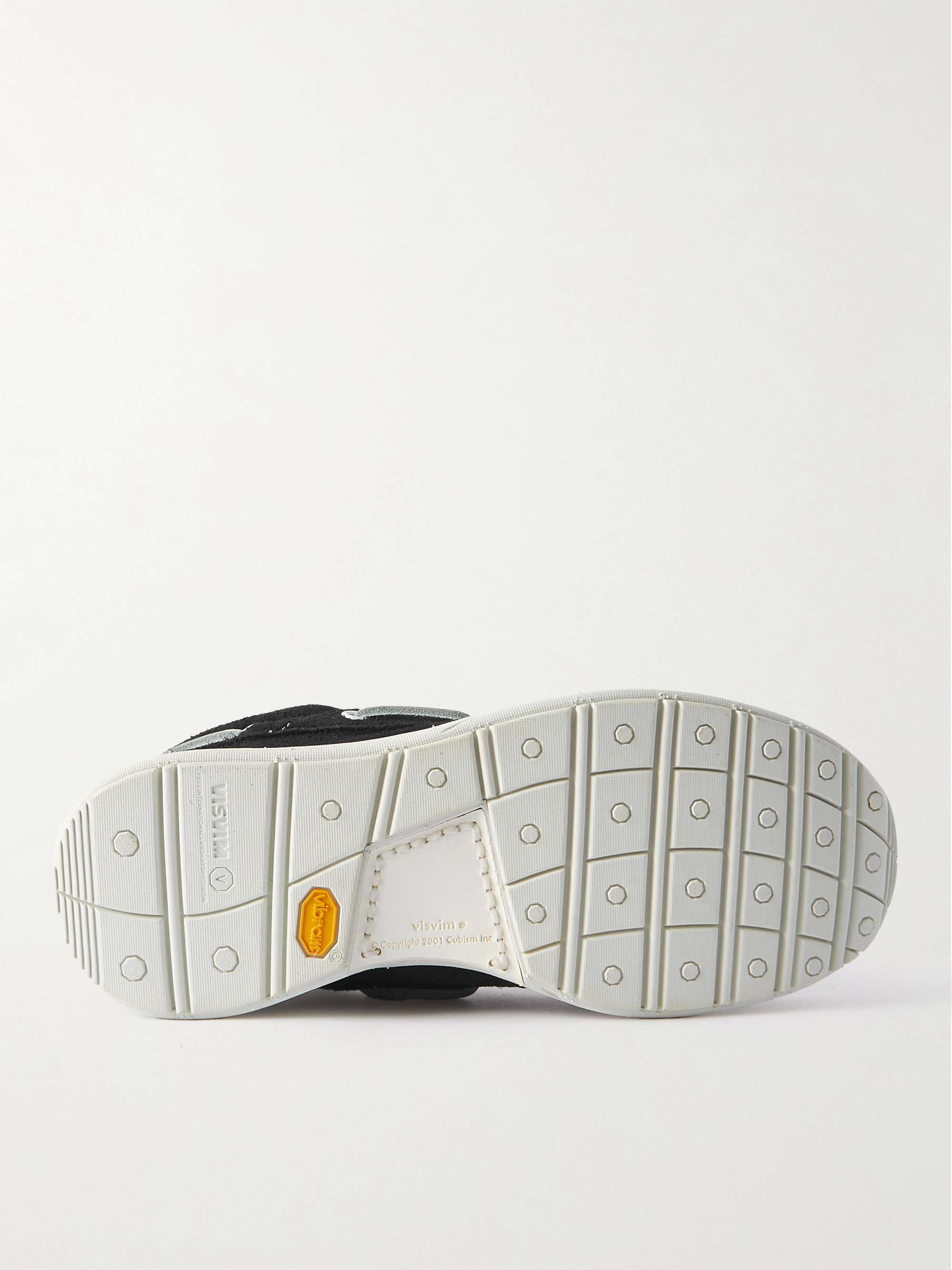 VISVIM Hockney-Folk Leather-Trimmed Suede Boat Shoes