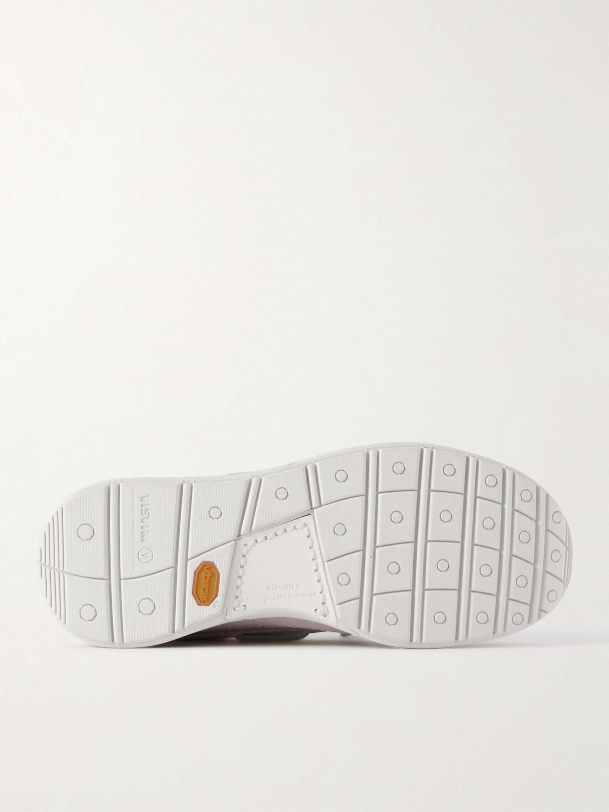 VISVIM Hockney-Folk Leather-Trimmed Suede Boat Shoes