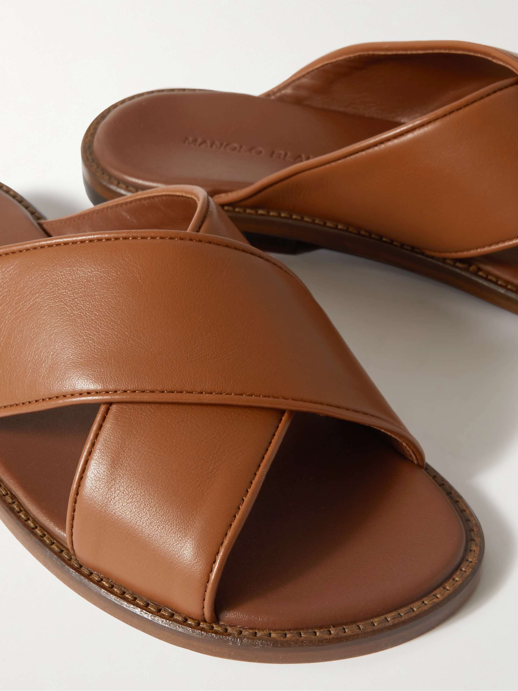 MANOLO BLAHNIK Otawi Leather Sandals