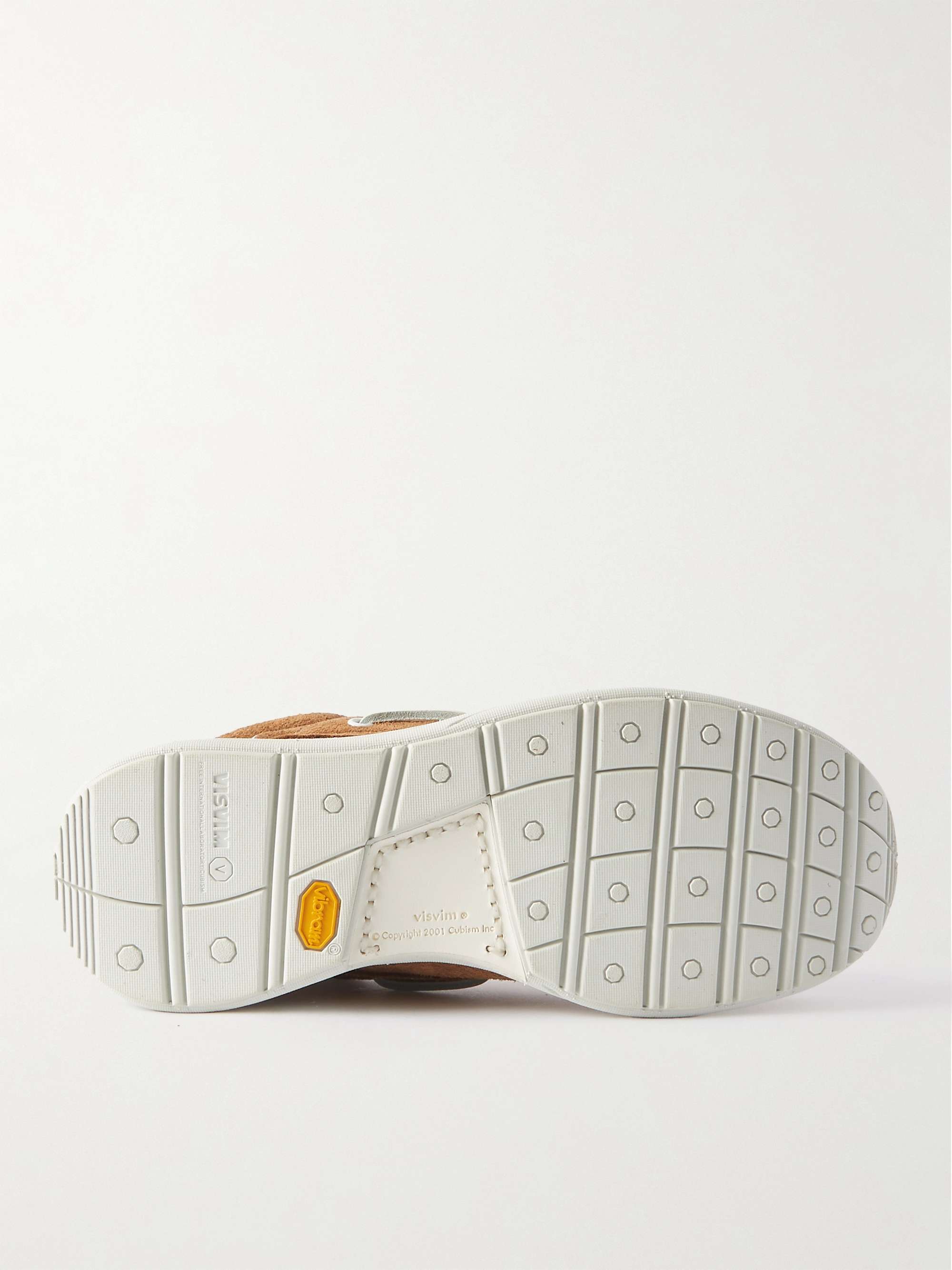 VISVIM Hockney-Folk Leather-Trimmed Suede Boat Shoes